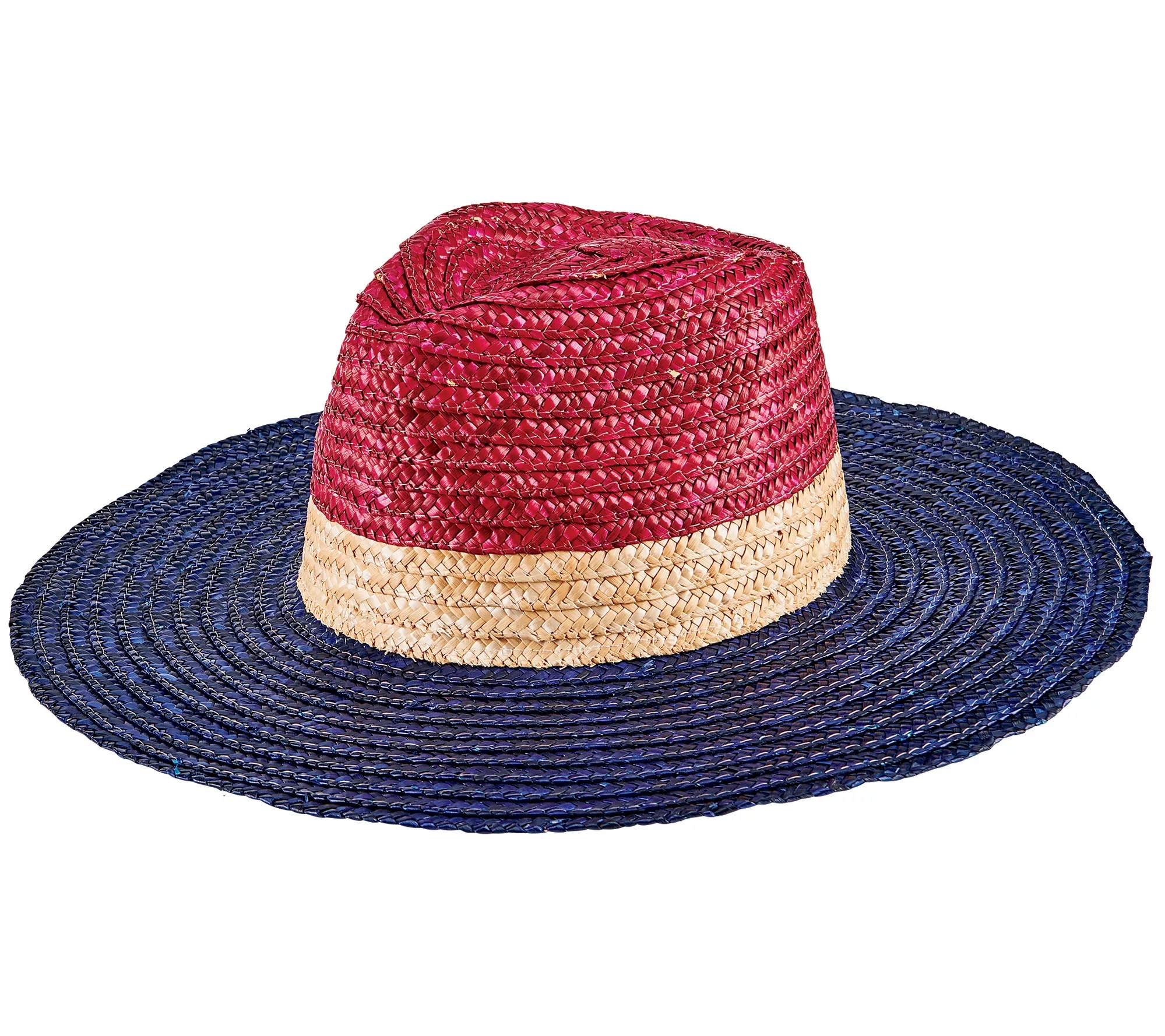 San Diego Hat Women's Wheat Straw TriColor Fedora