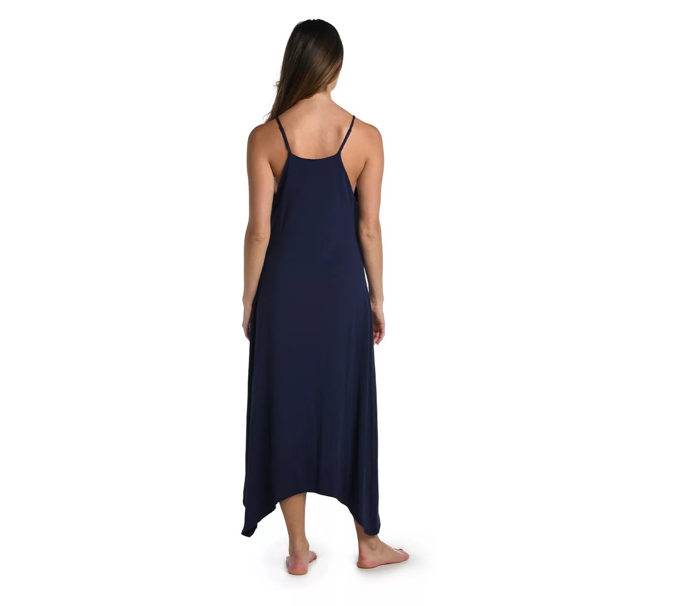 La Blanca HighNeck Beaded Maxi Dress