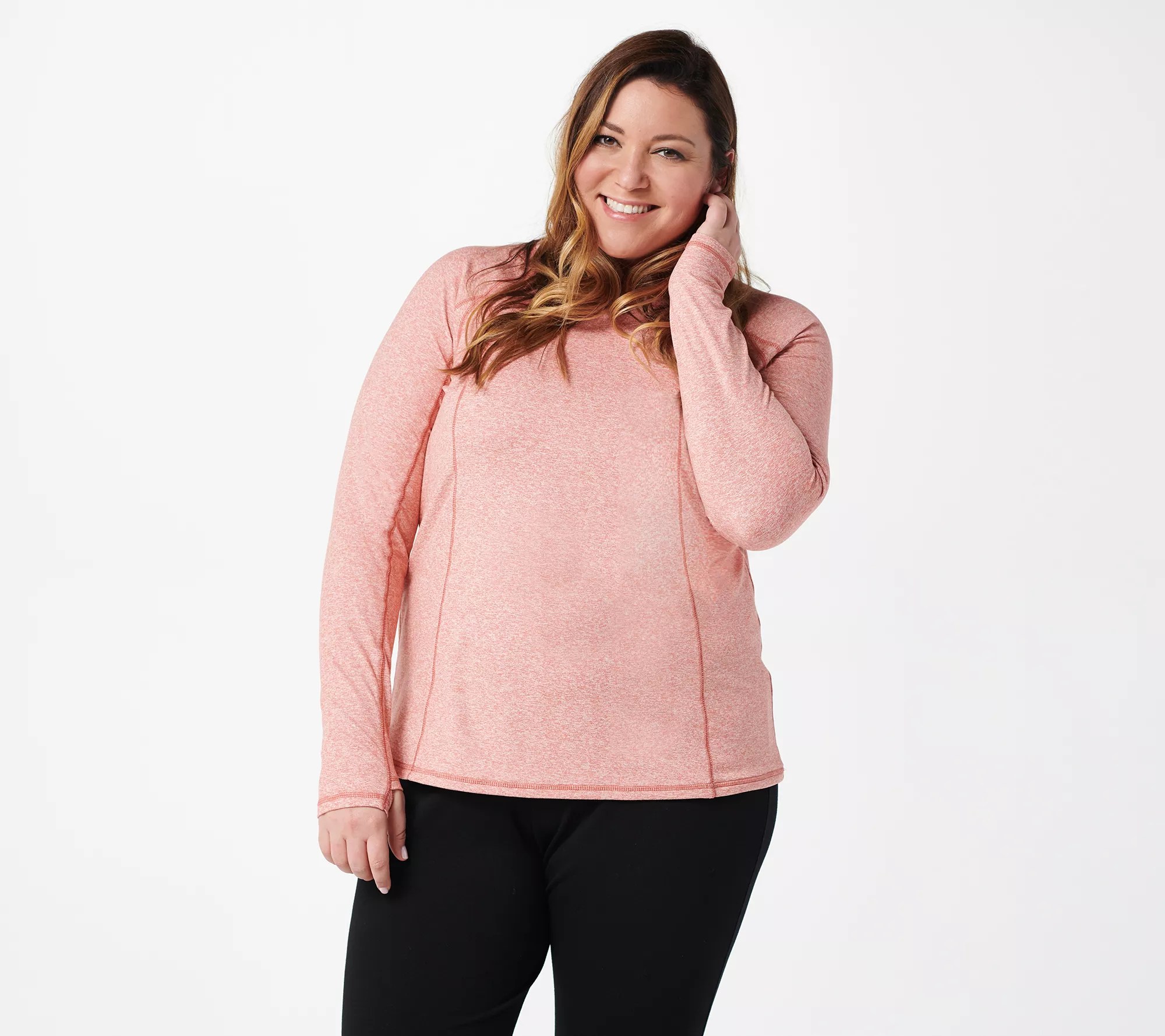 zuda ZUltrasoft Long Sleeve Layering Top w/ Back Pocket