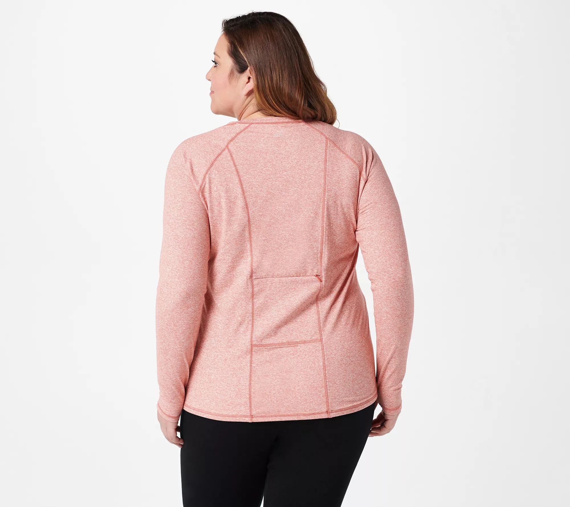 zuda ZUltrasoft Long Sleeve Layering Top w/ Back Pocket