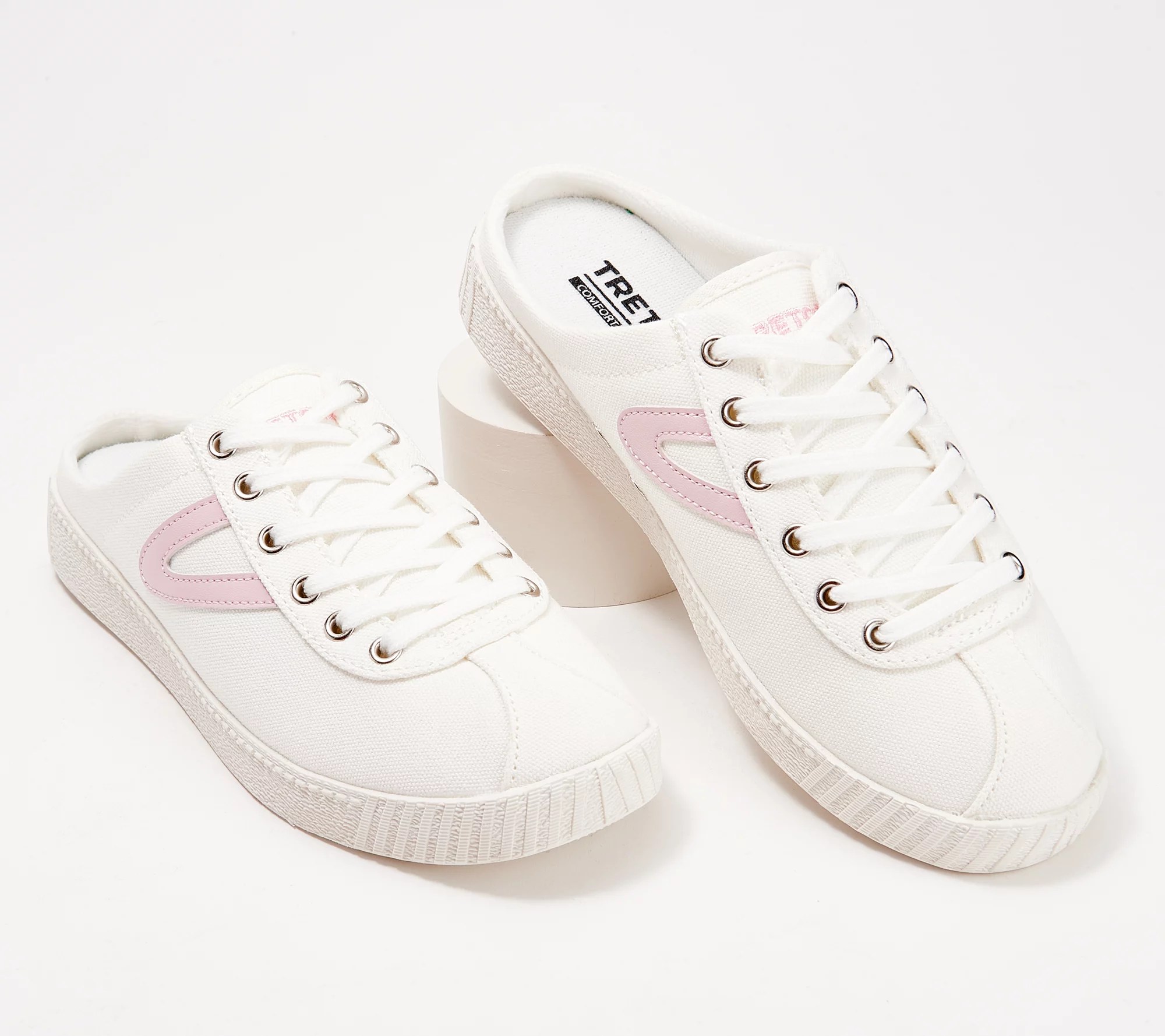 Tretorn LaceUp Sneaker Mules Easy Nylite Canvas