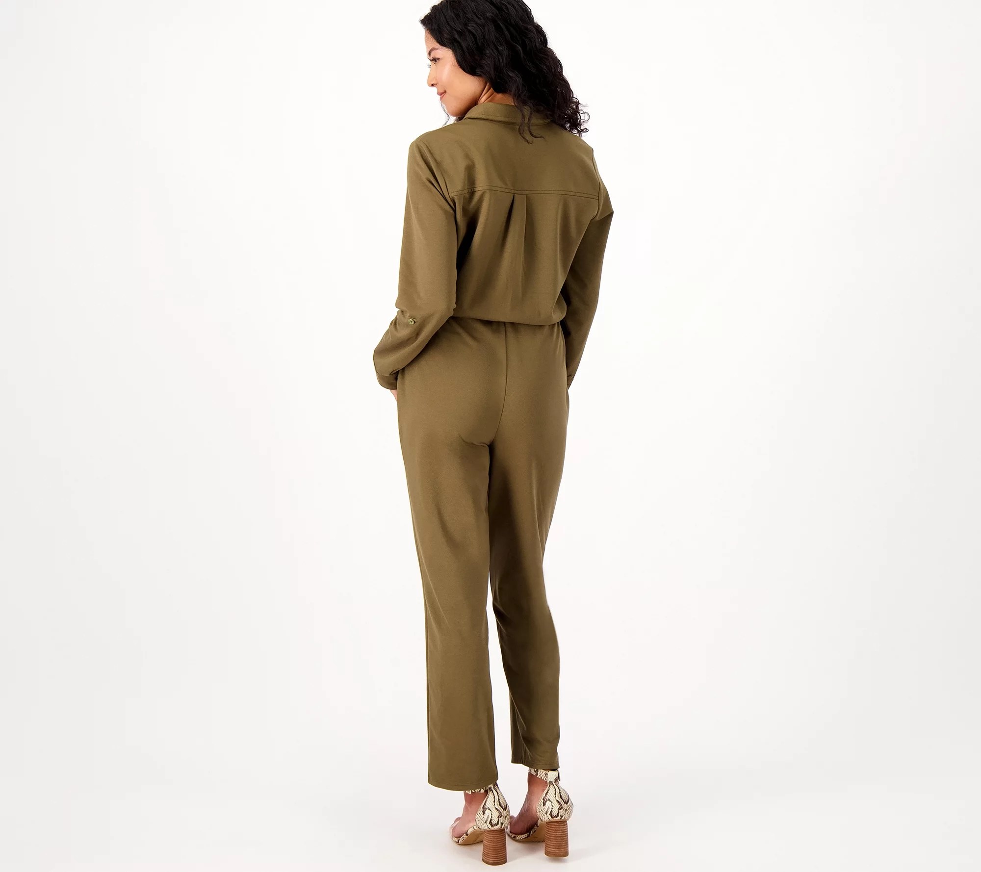 Joan Rivers Petite PullOn Jumpsuit with Drawstring Detail