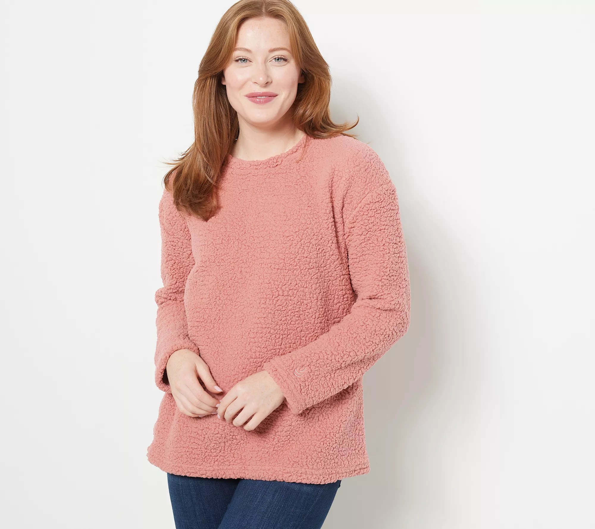 "As Is" Cuddl Duds Cloud Fleece Pullover Top