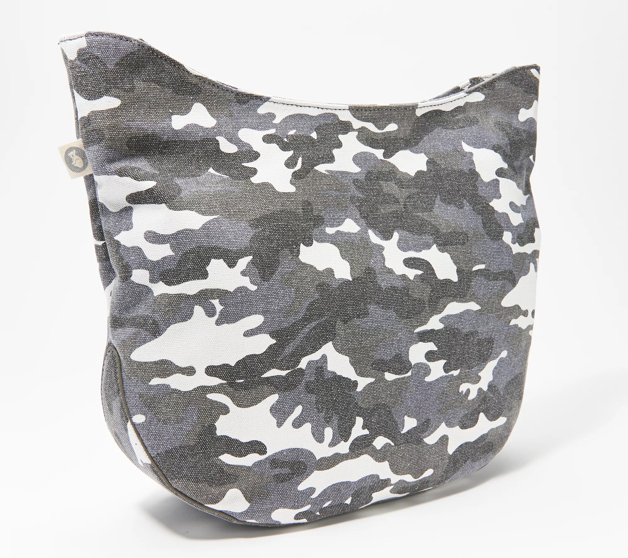 Quilted Koala Large Canvas City Crossbody Bag with Striped Strap