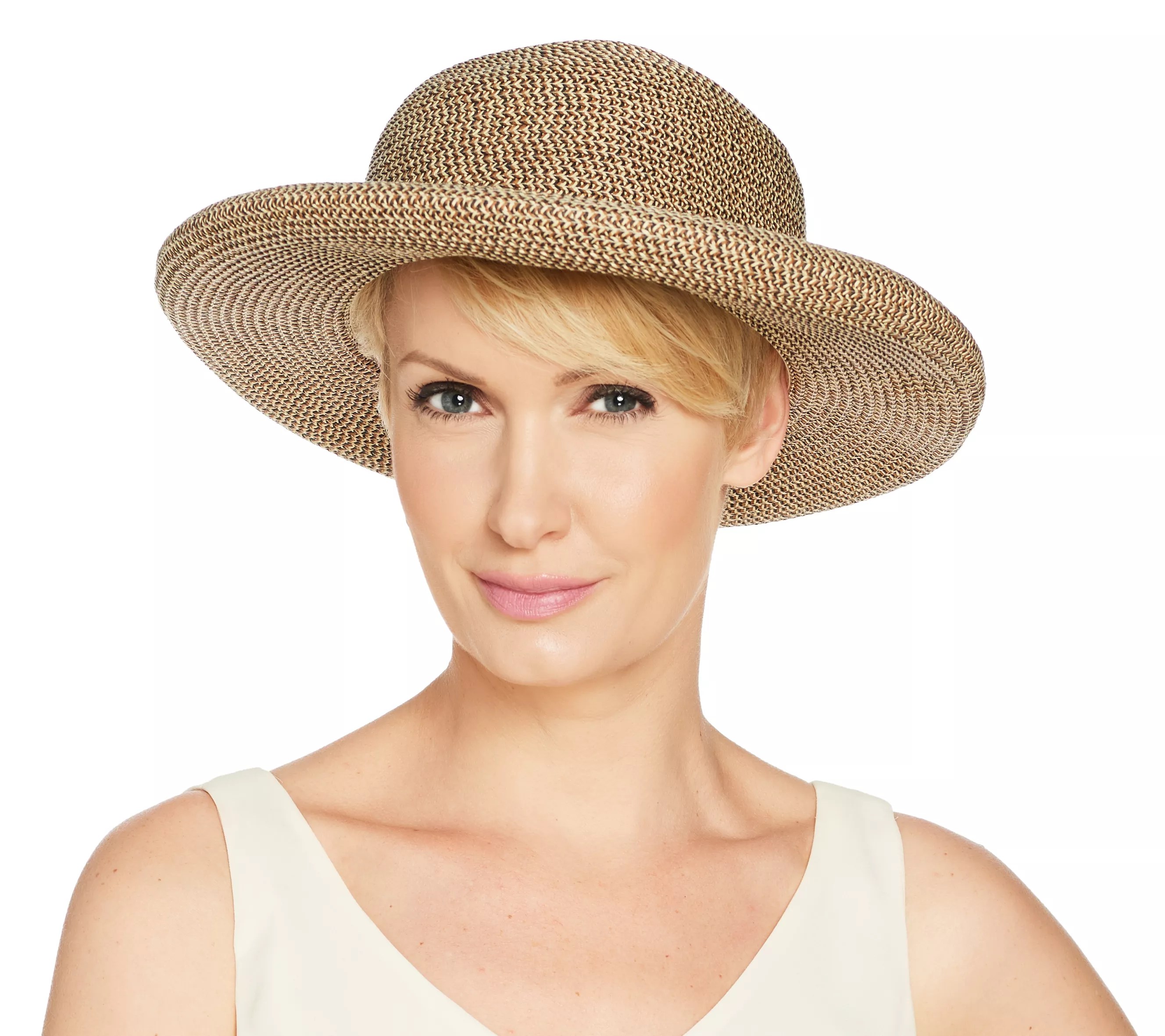 "As Is" San Diego Hat Co. Paperbraid RollBrim Hat with Buckle
