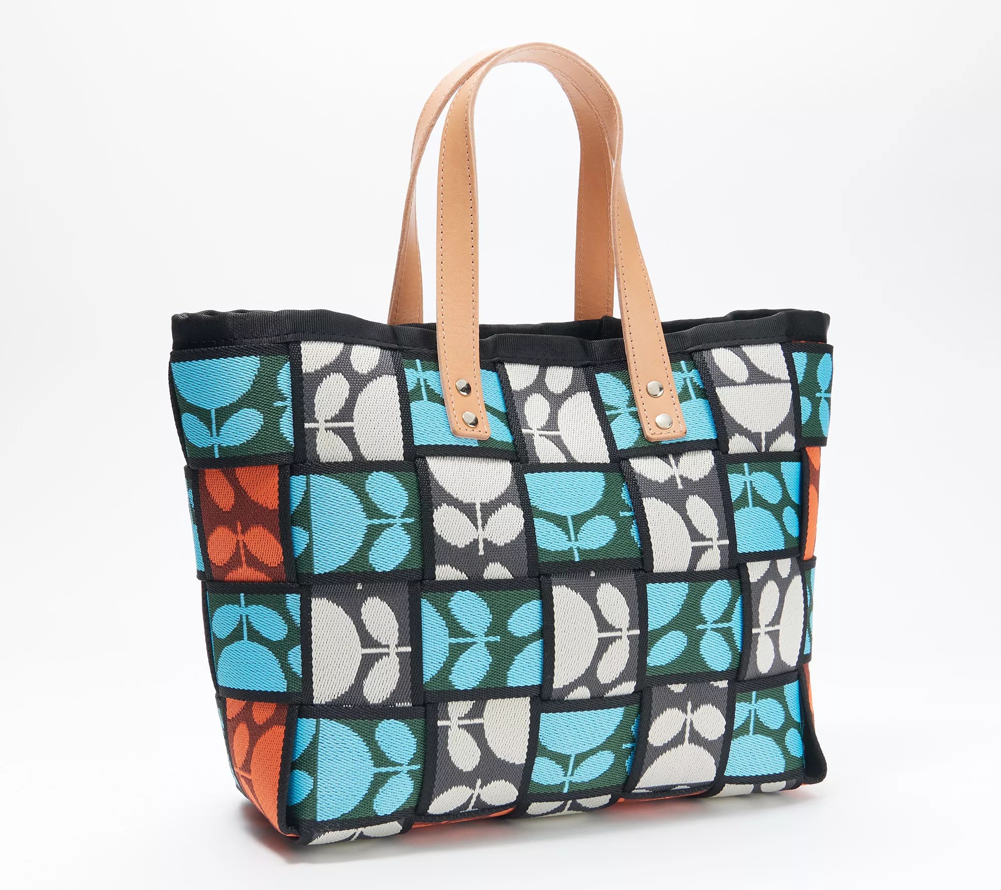 Orla Kiely Woven Jacquard Basket Tote Sonny