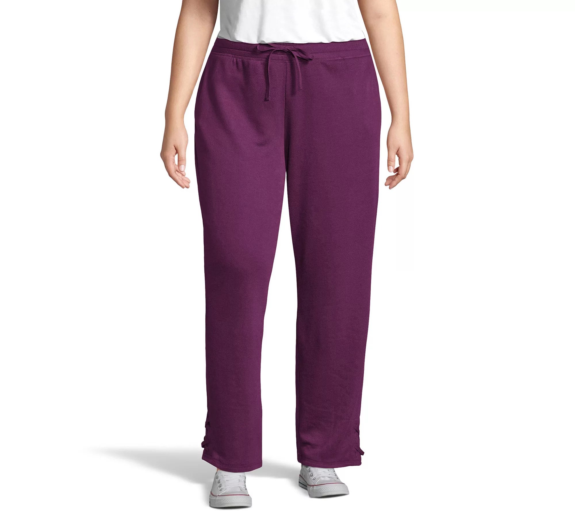 Just My Size French Terry Jogger Pants with Lace Details