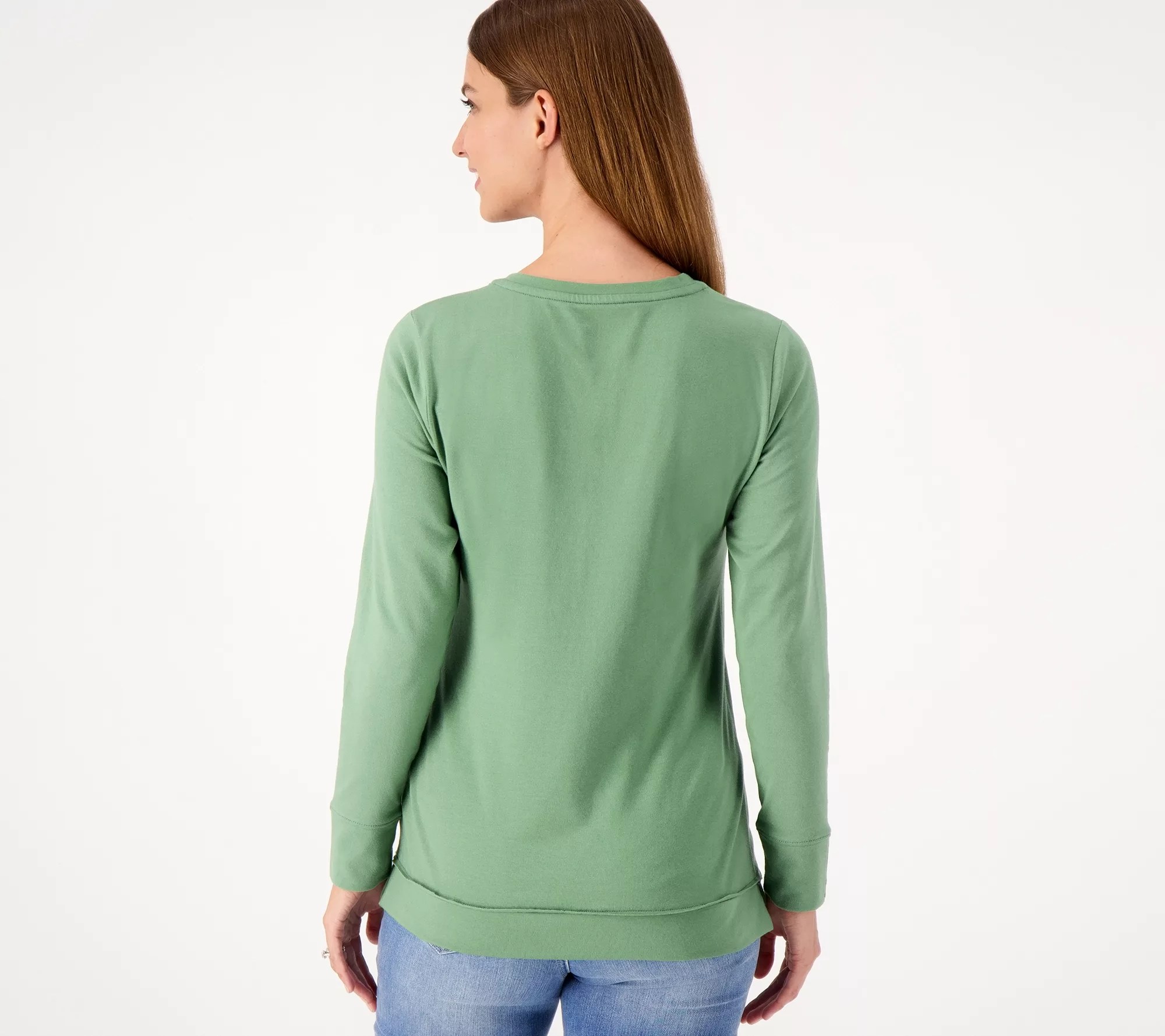 Denim & Co. Canyon Retreat Perfect Jersey VNeck Long Sleeve Top