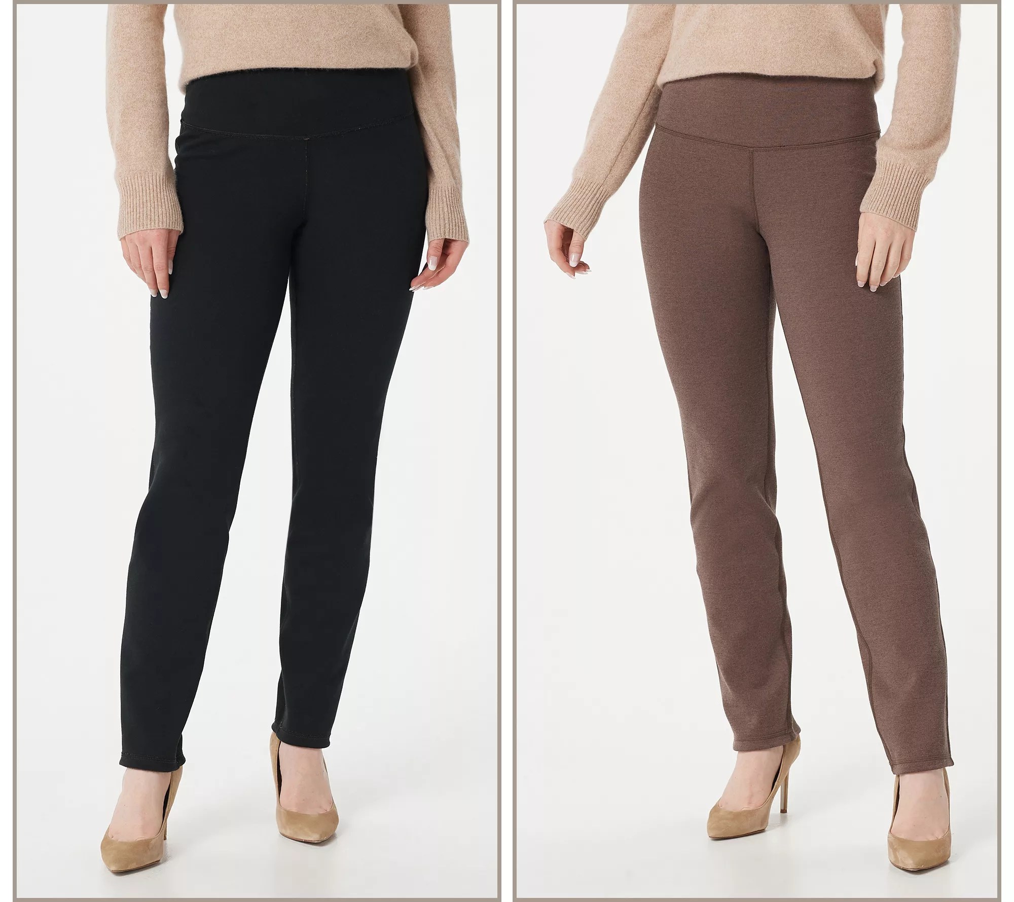 Women with Control Renee's Reversibles Petite Slim Leg Pants