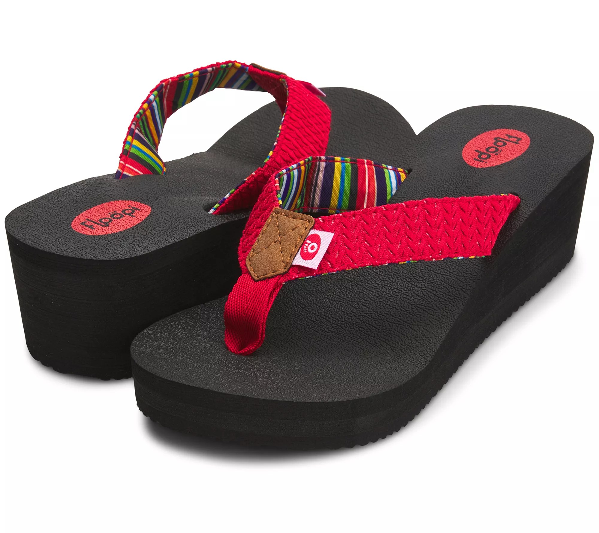 Floopi Women's Yoga Mat Thong Flip Flop Wedge Sandals Anna