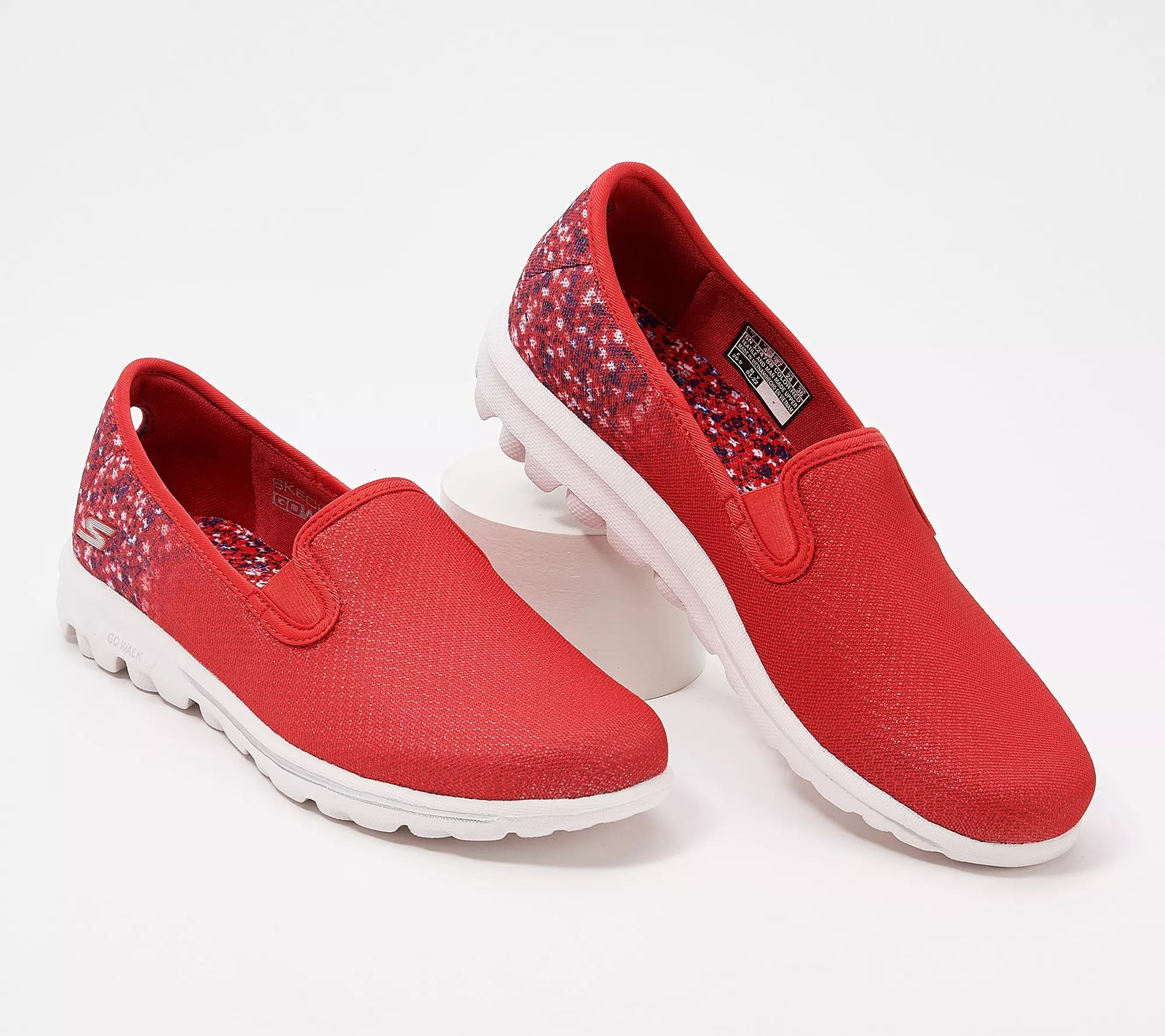 "As Is" Skechers GOwalk Classic Washable Floral SlipOns