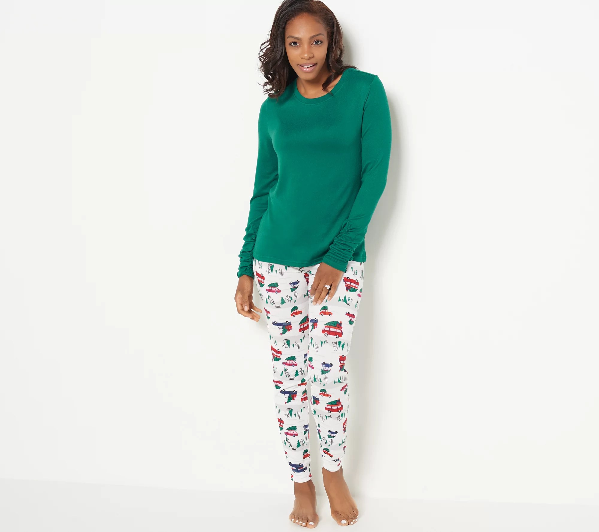 MUK LUKS Petite Women's Butter Knit Comfy Together Pajama Set