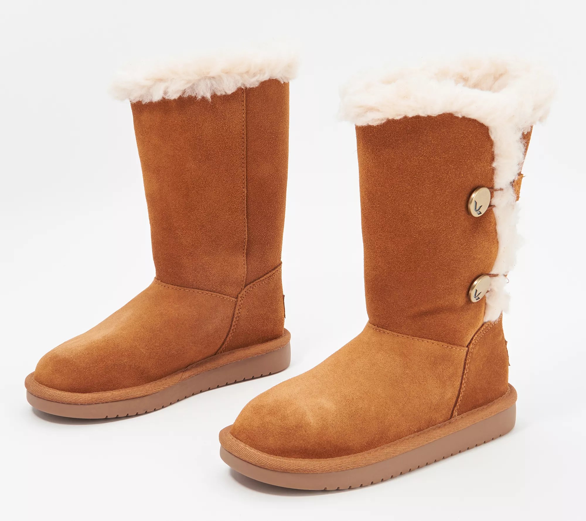 Koolaburra by UGG Kids Suede Button Tall Boots Kinslei