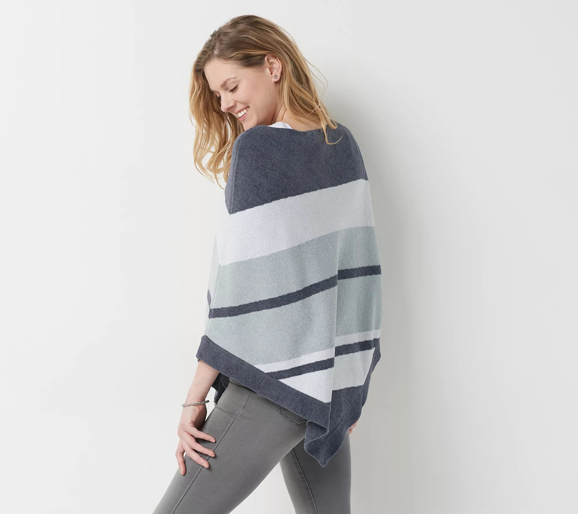 Barefoot Dreams CozyChic Ultra Lite Ocean Breeze Poncho