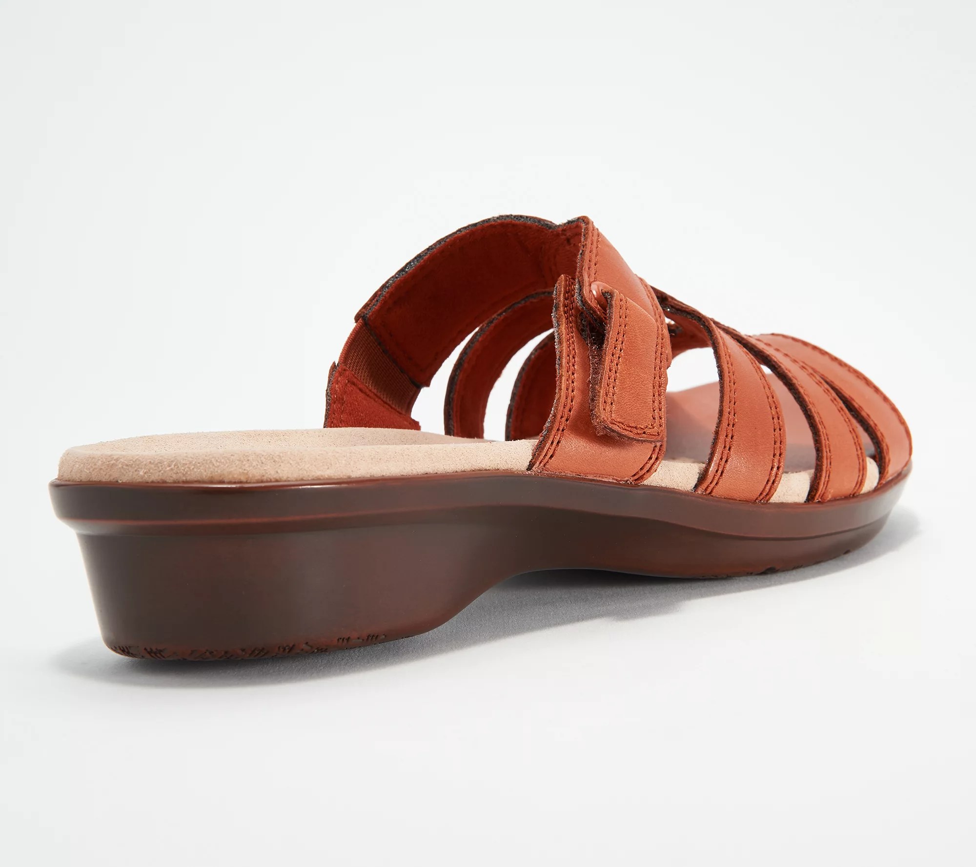 Clarks Collection Leather Slide Sandals Loomis Gale