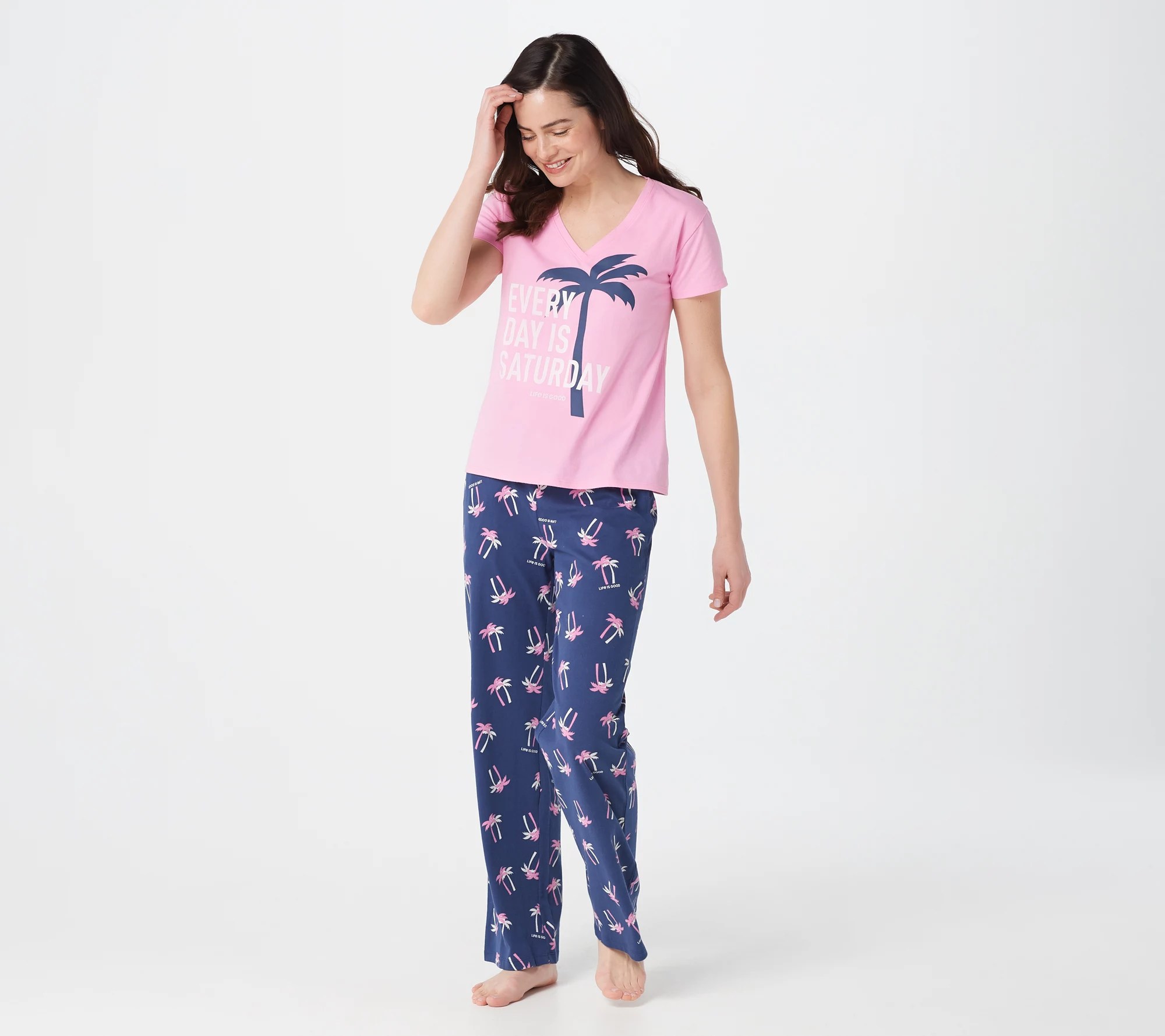 Life is Good Printed Pajama Set