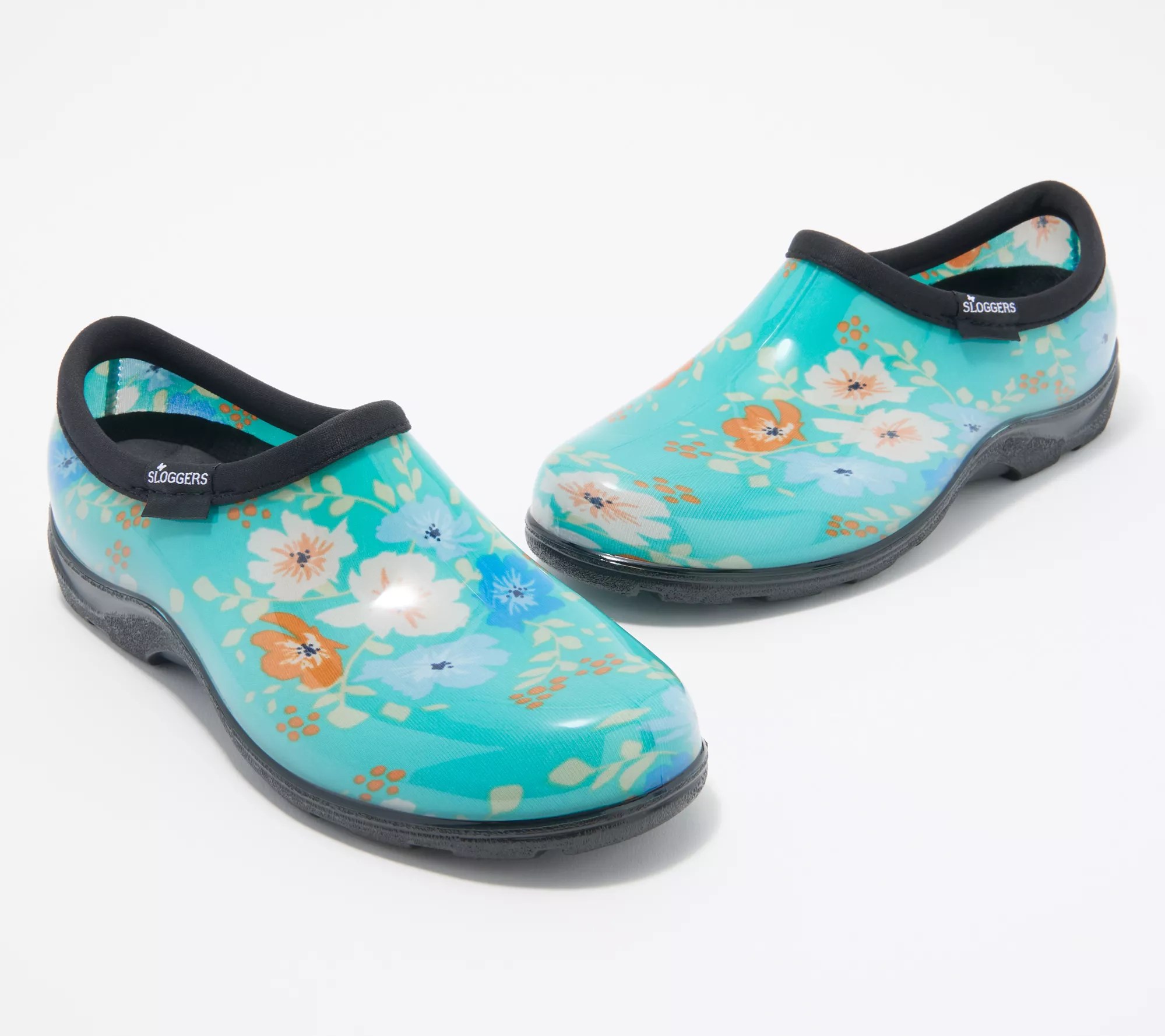 Sloggers Floral Fun Waterproof Garden Shoes w/ Comfort Insoles