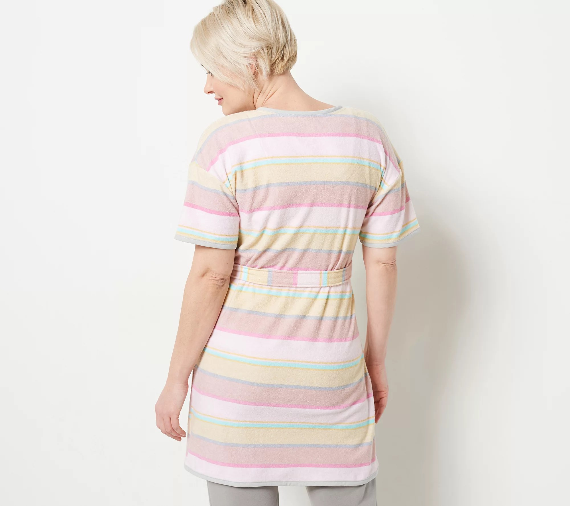 MUK LUKS Vintage Terry Short Wrap Robe