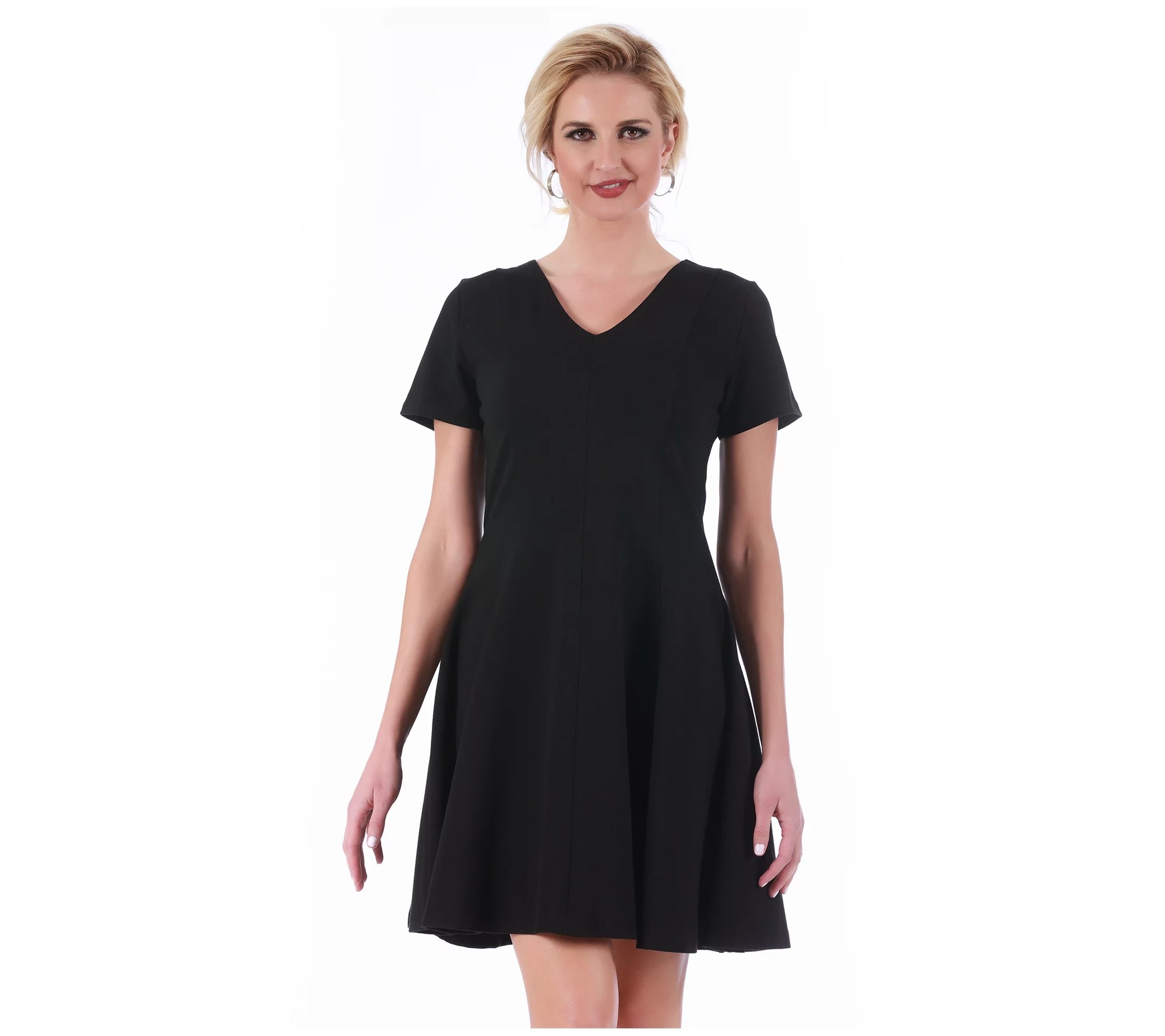 LaMonir Short Sleeve VNeck Dress