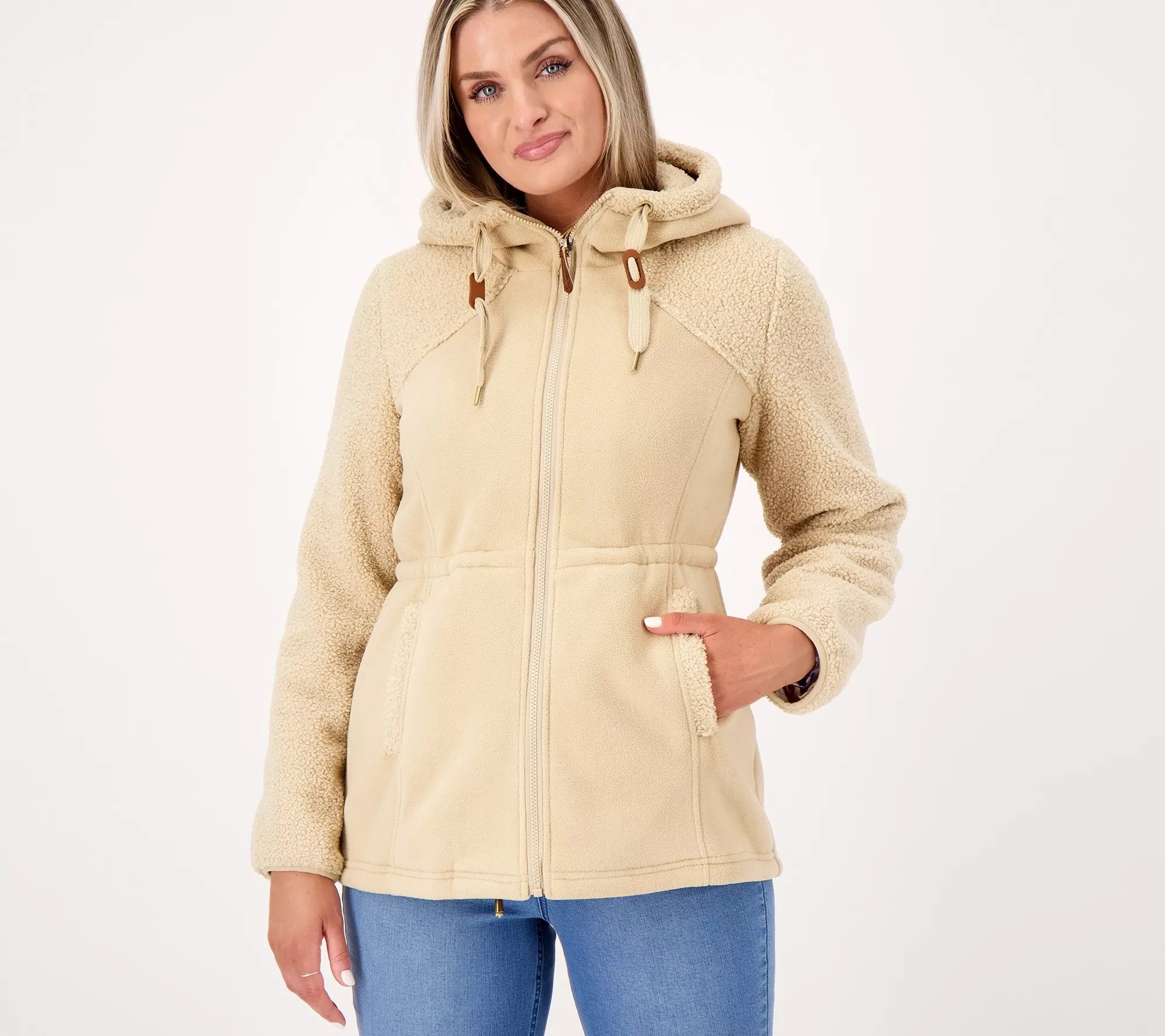 Koolaburra by UGG Bonded Fleece Jacket with Cinch Waist
