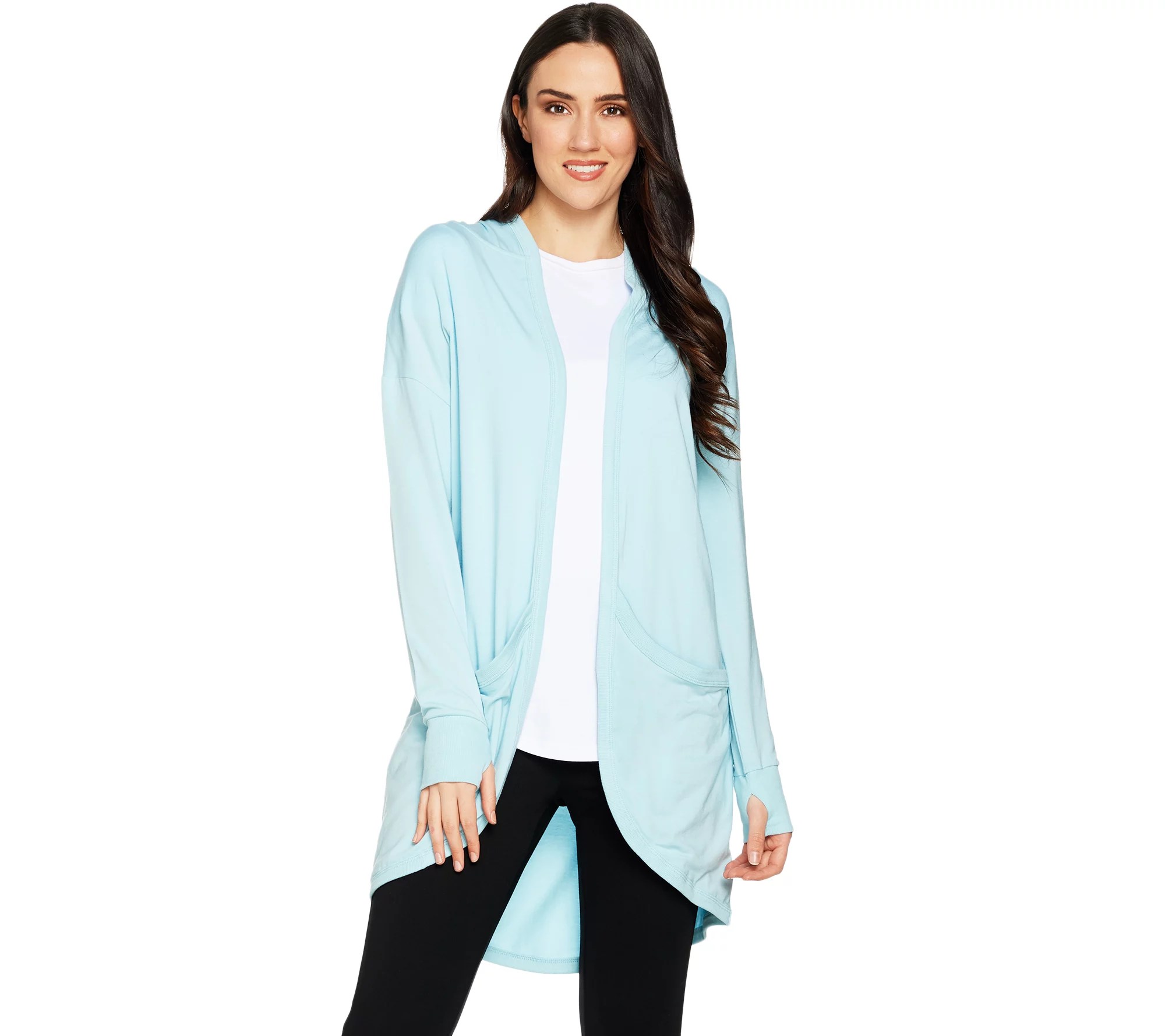 AnyBody Cozy Knit Drape Front Jacket