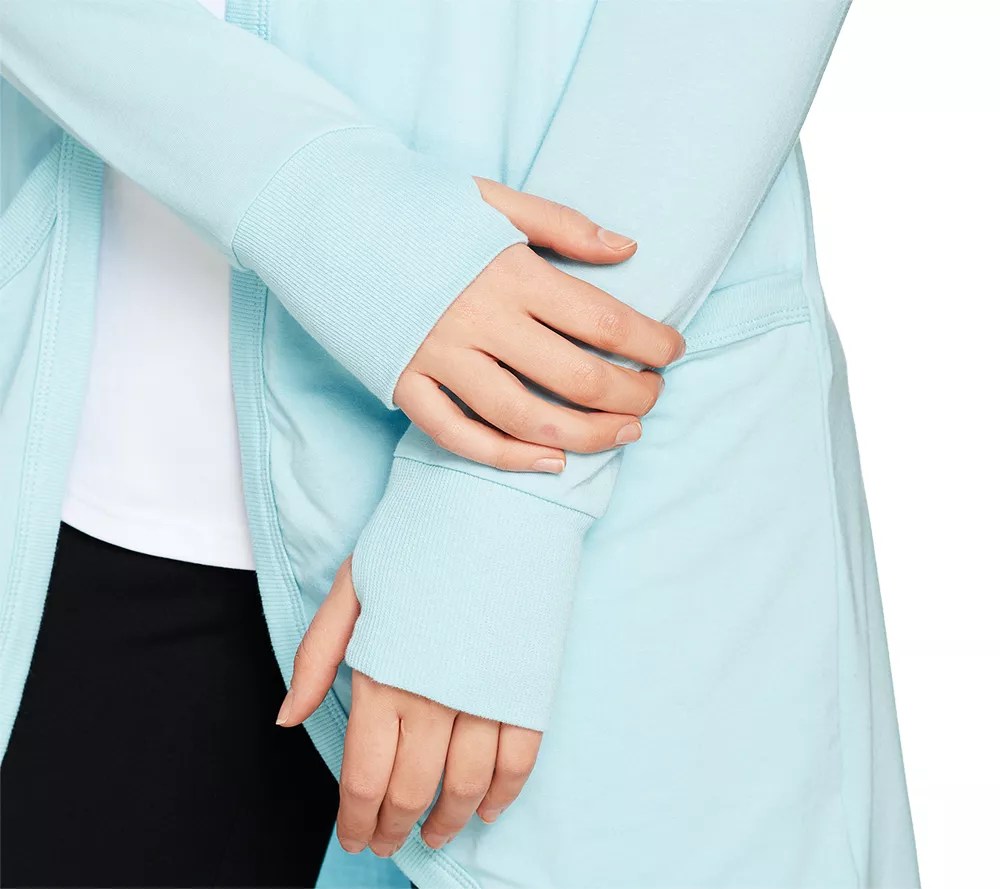 AnyBody Cozy Knit Drape Front Jacket