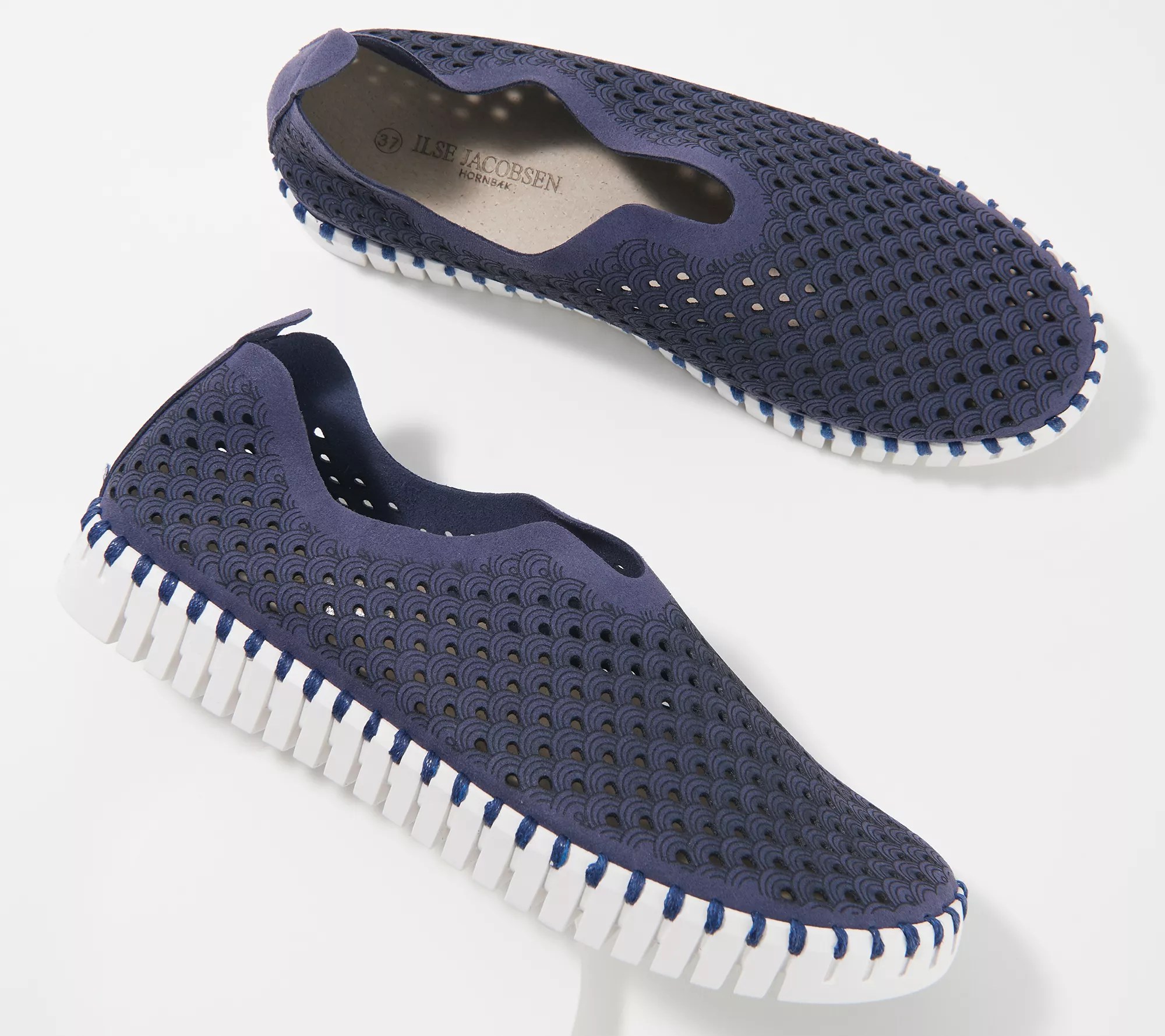 Ilse Jacobsen Perforated SlipOn Shoes Tulip