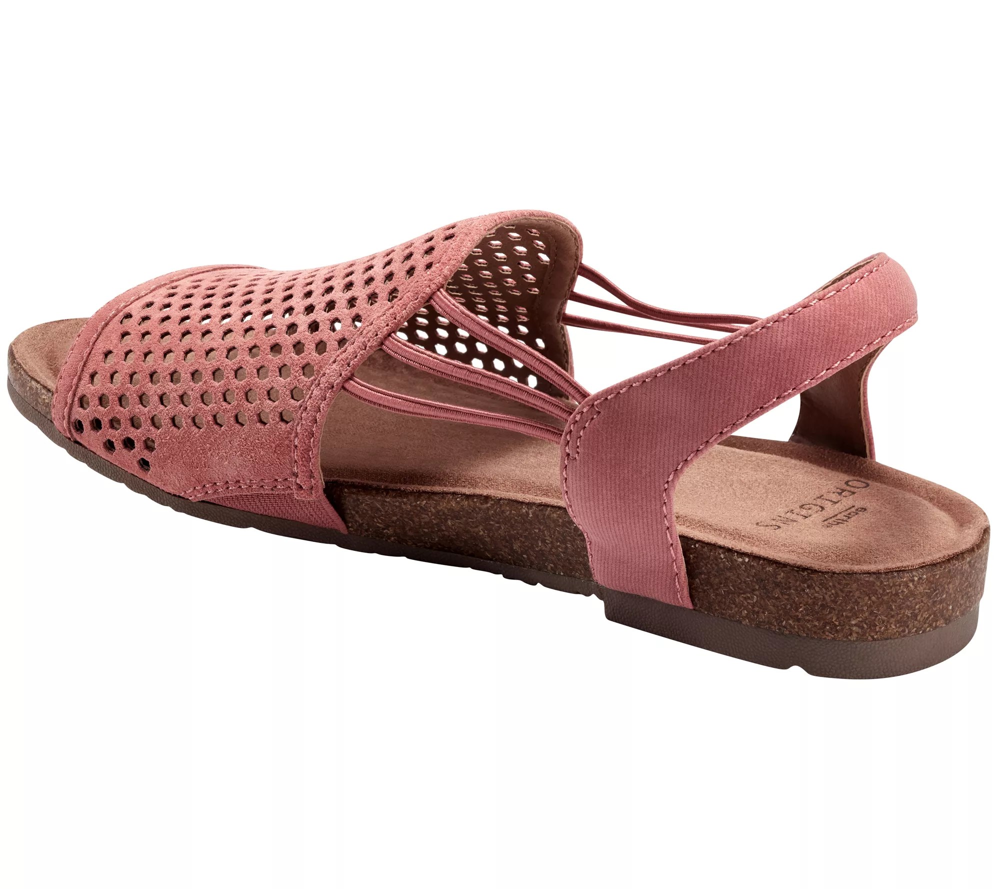 Earth Origins Perforated Suede Sling Back Sandals Lyla