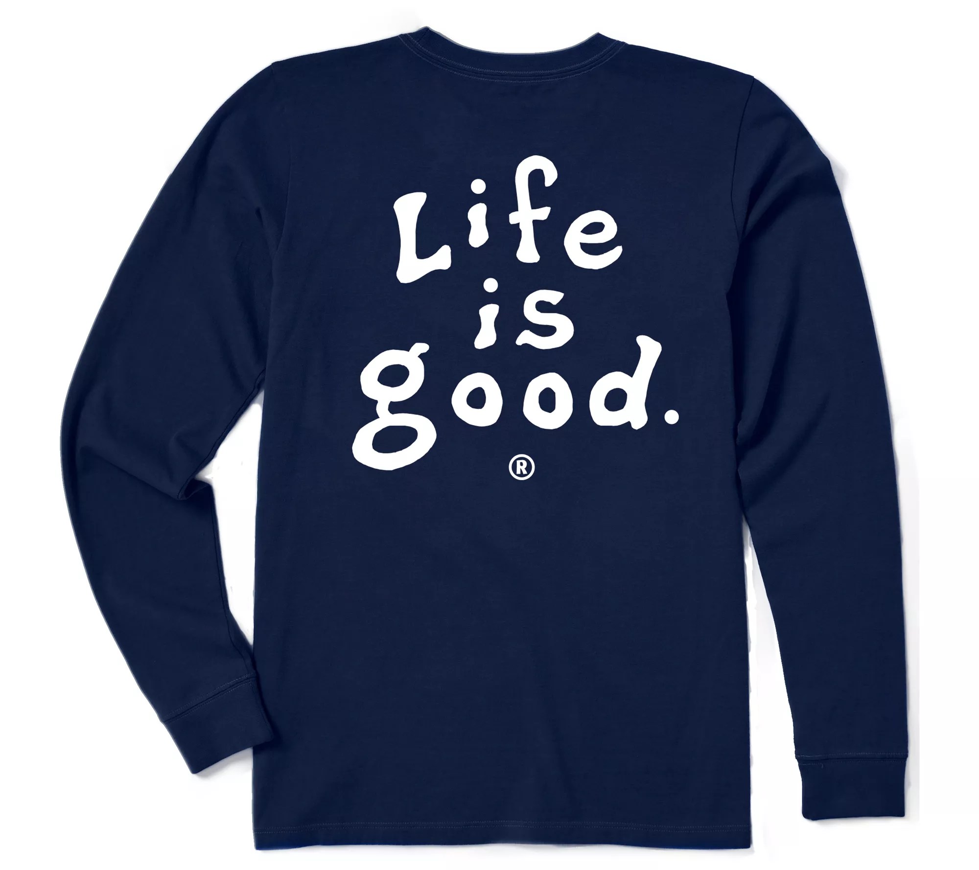 Life is Good Women's Blue LIG Wordmark Oval Crusher Tee