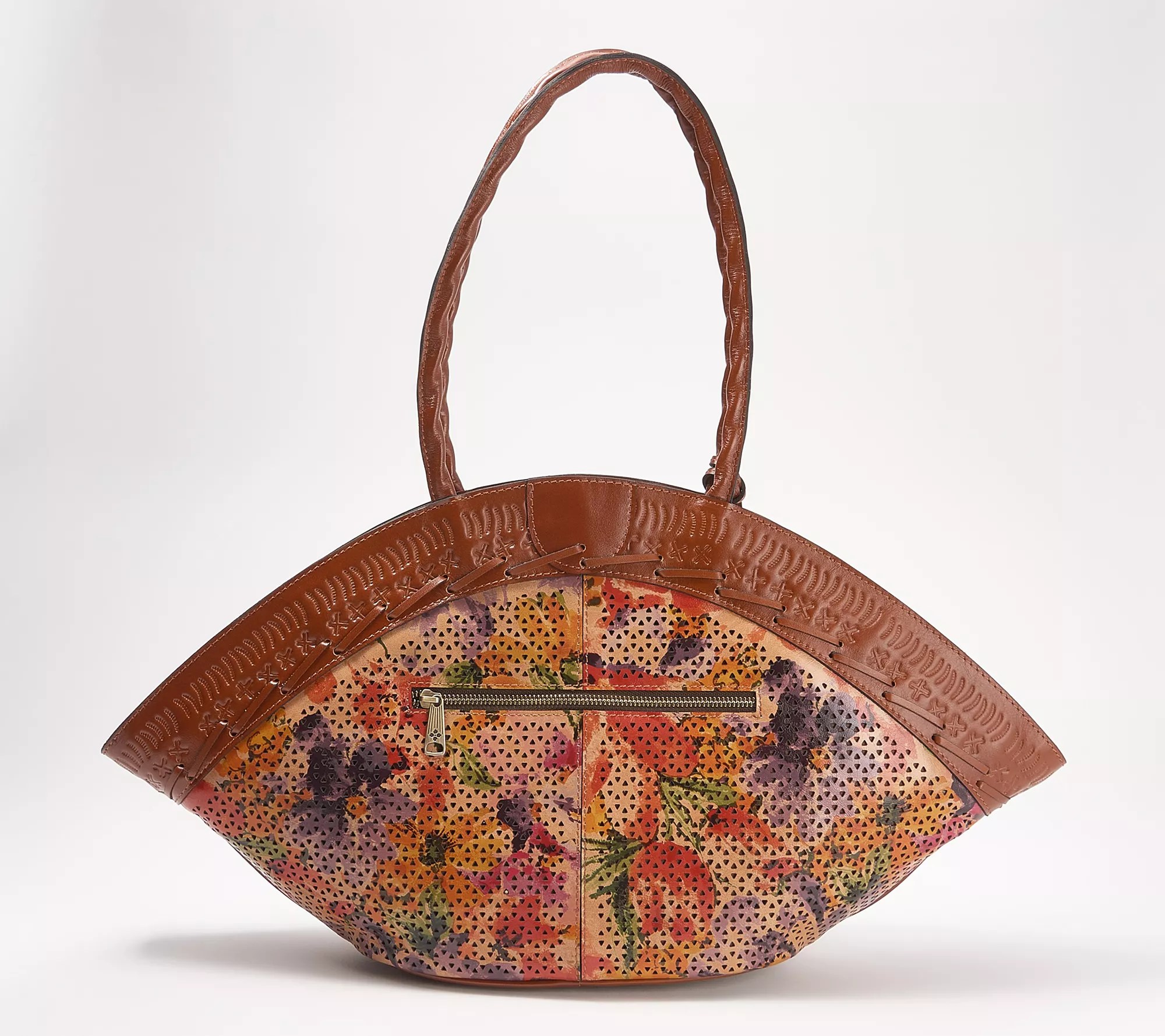 Patricia Nash Perforated Leather Trope Dome Tote