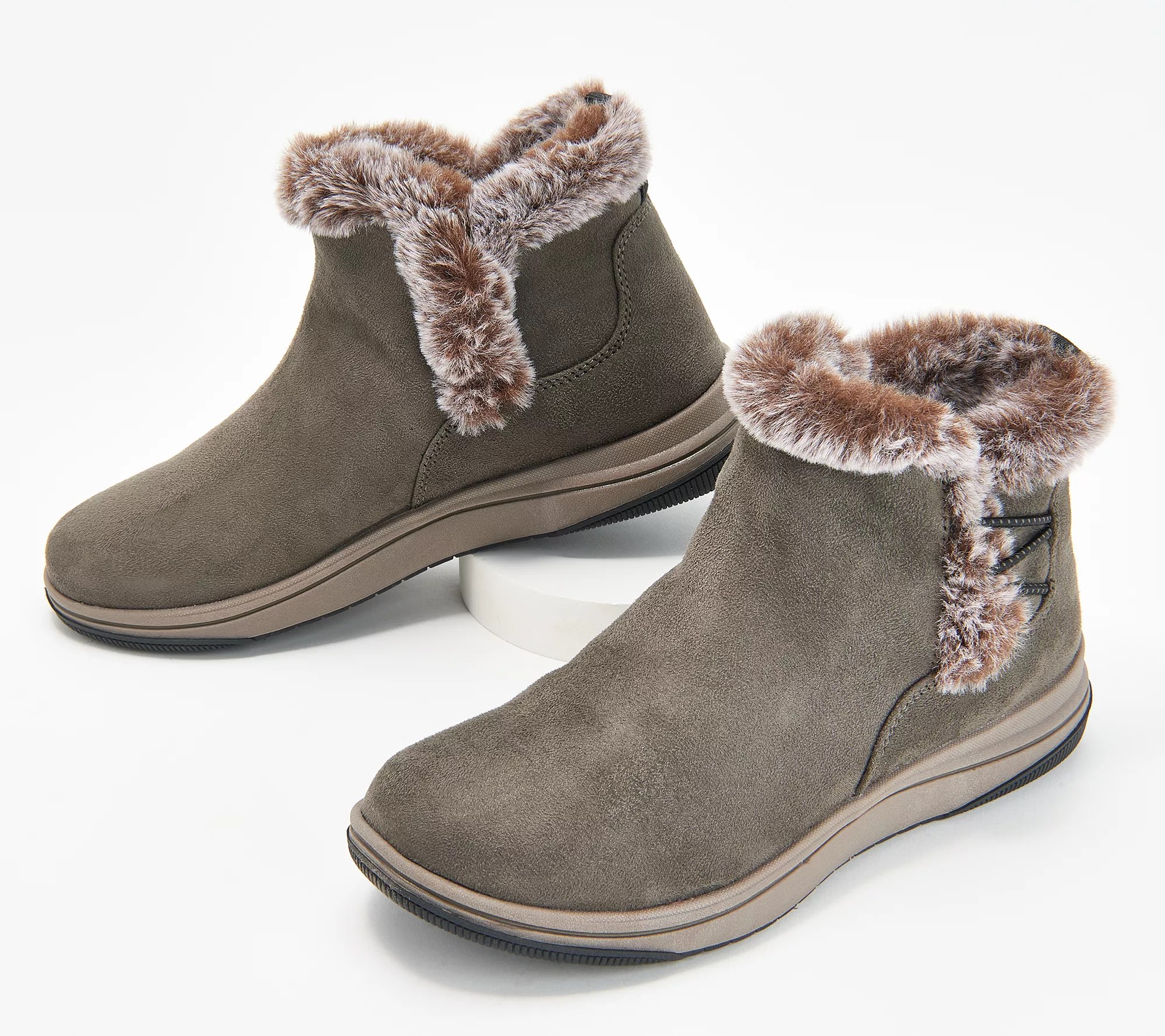 Clarks Cloudsteppers Faux Fur SlipOn Boots Breeze Fur