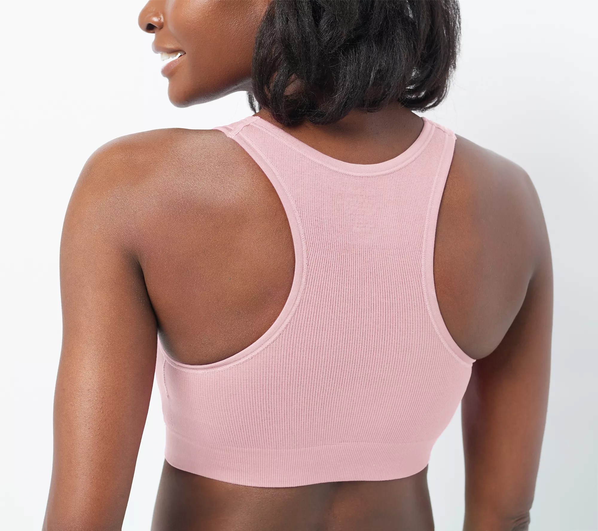 AnyBody Set of 2 Rib Knit Seamless Bras