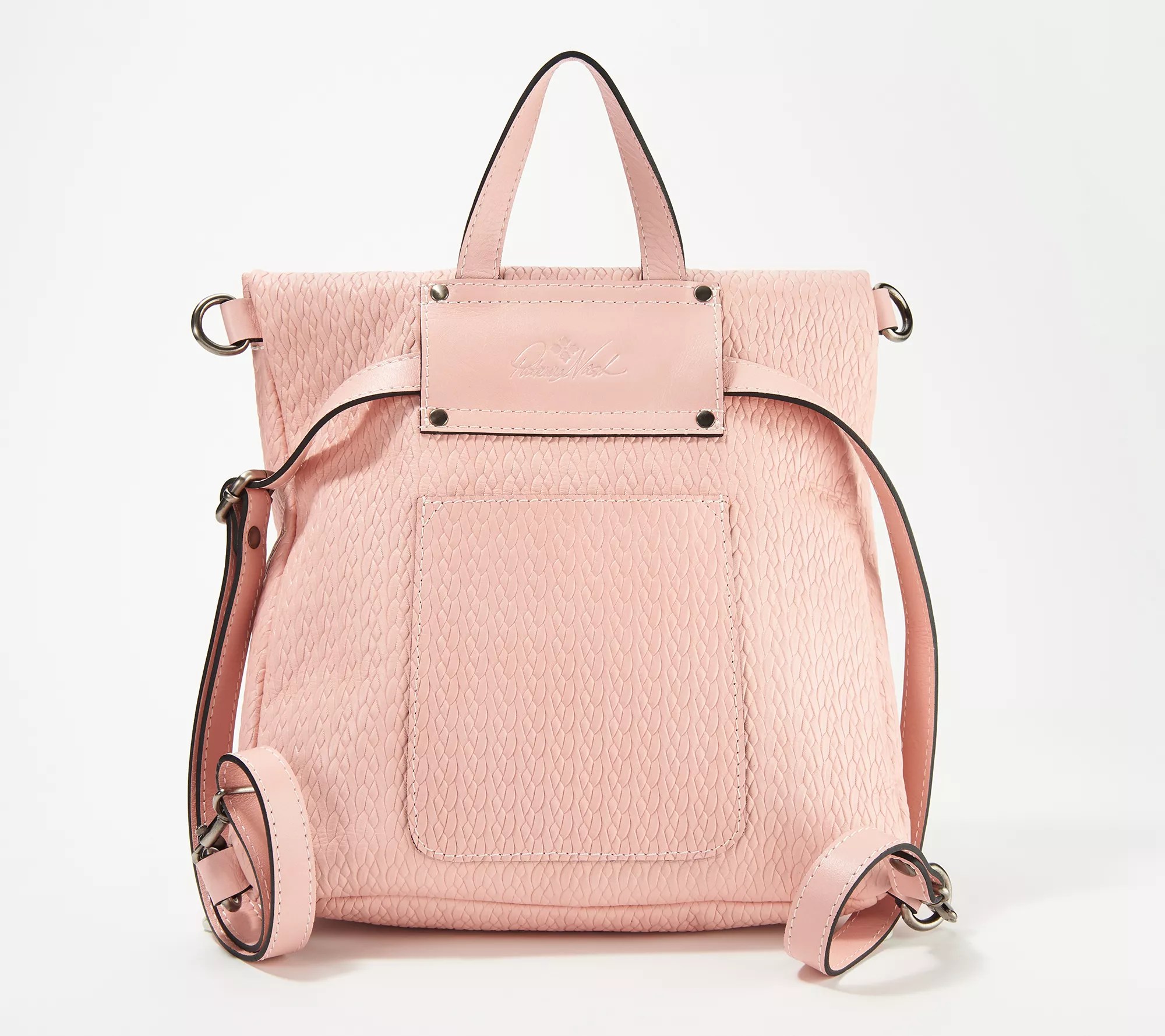 Patricia Nash Leather Embossed Woven Backpack Luzille