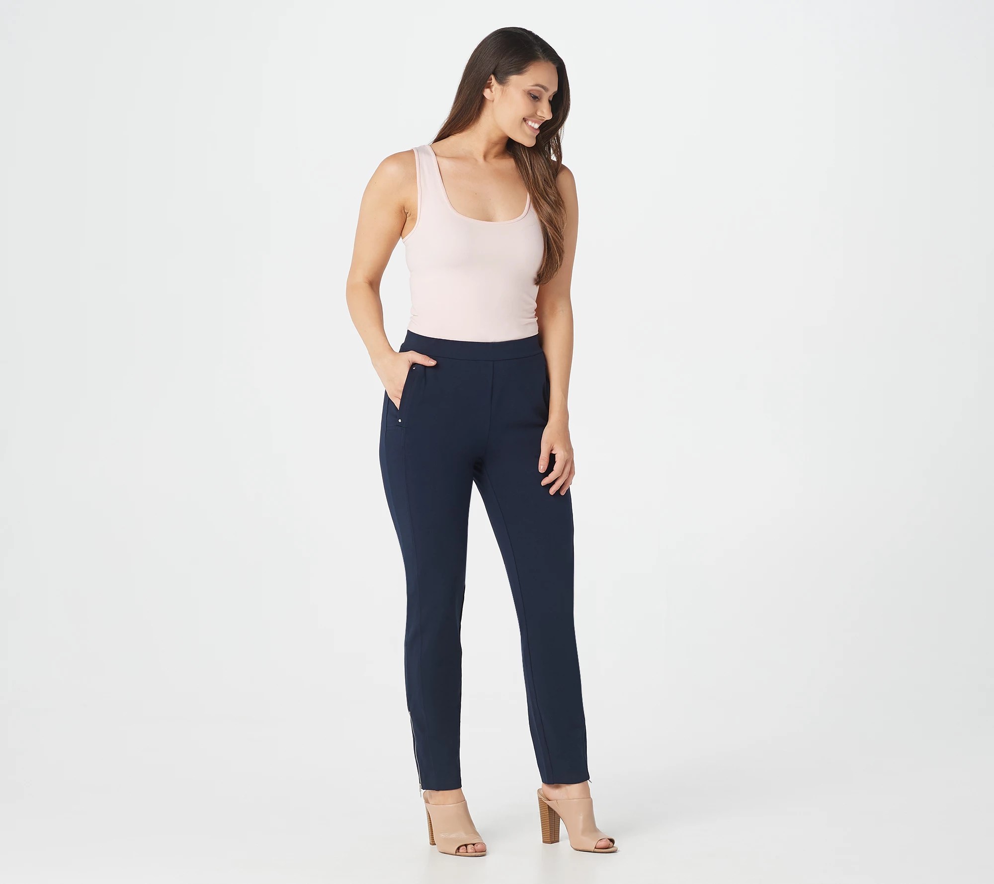 Susan Graver Weekend Premium Stretch PullOn Pants with Pockets