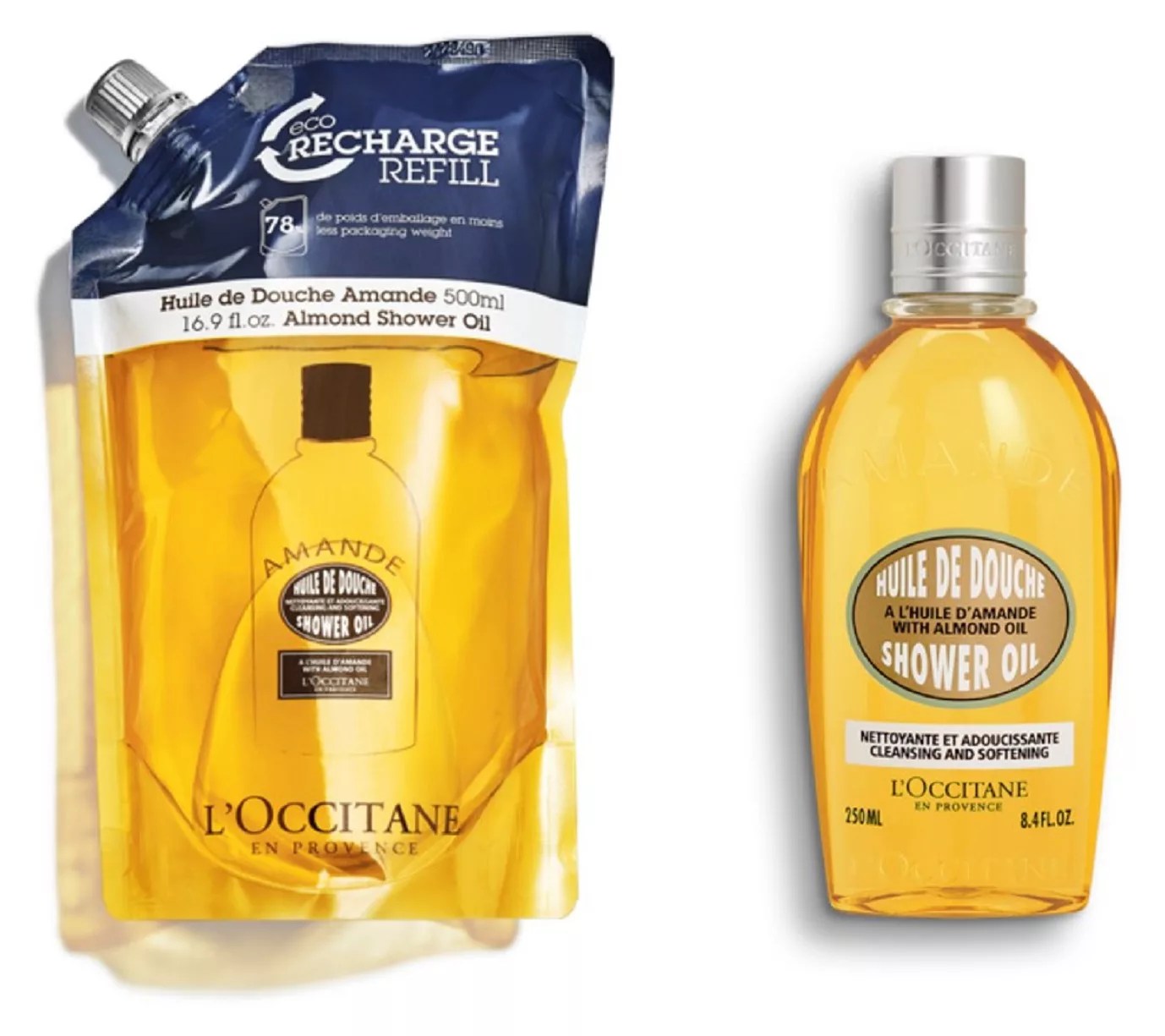 L'Occitane Smoothing Almond Shower Oil & EcoRefill Duo