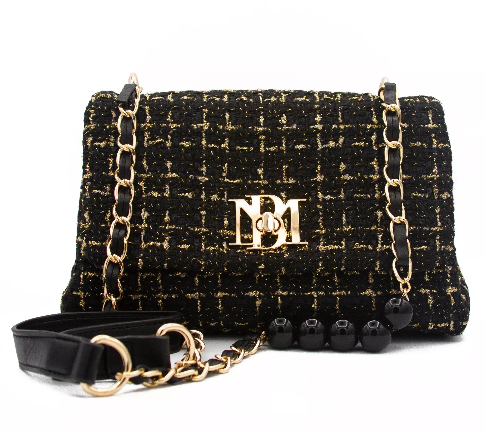 Badgley Mischka Woven Messenger Bag
