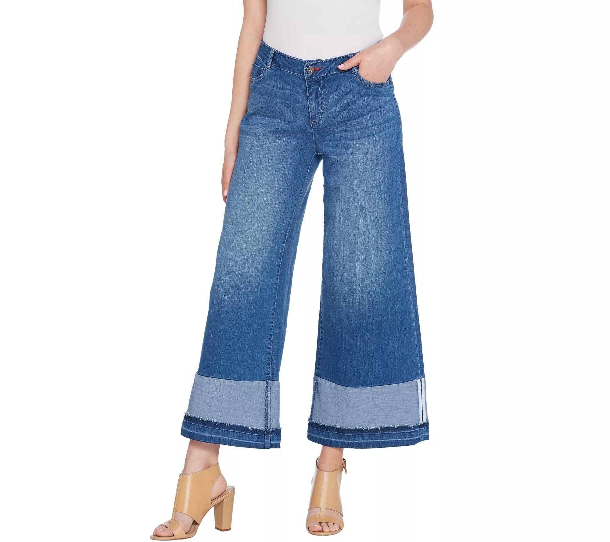 Women's Wide Leg Jeans In Sizes 8-34 Fashion World