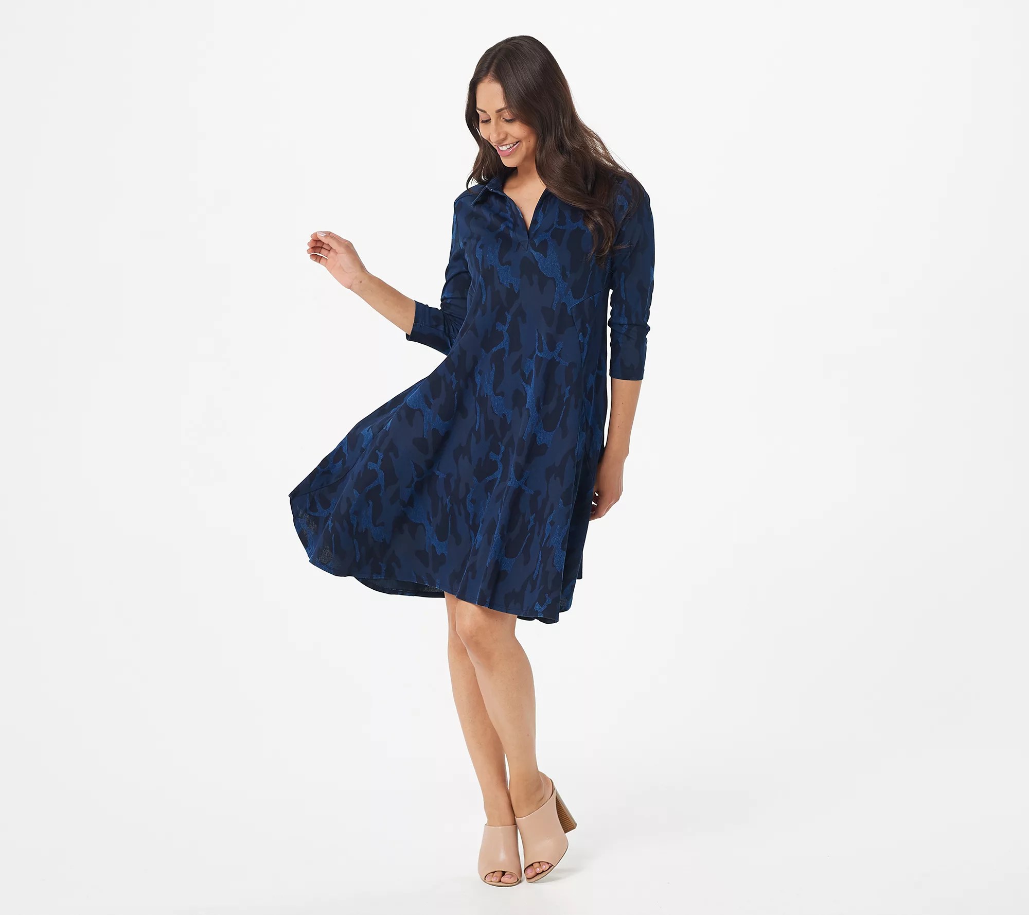 Women with Control Regular Prime Stretch Denim 2 Swing Dress