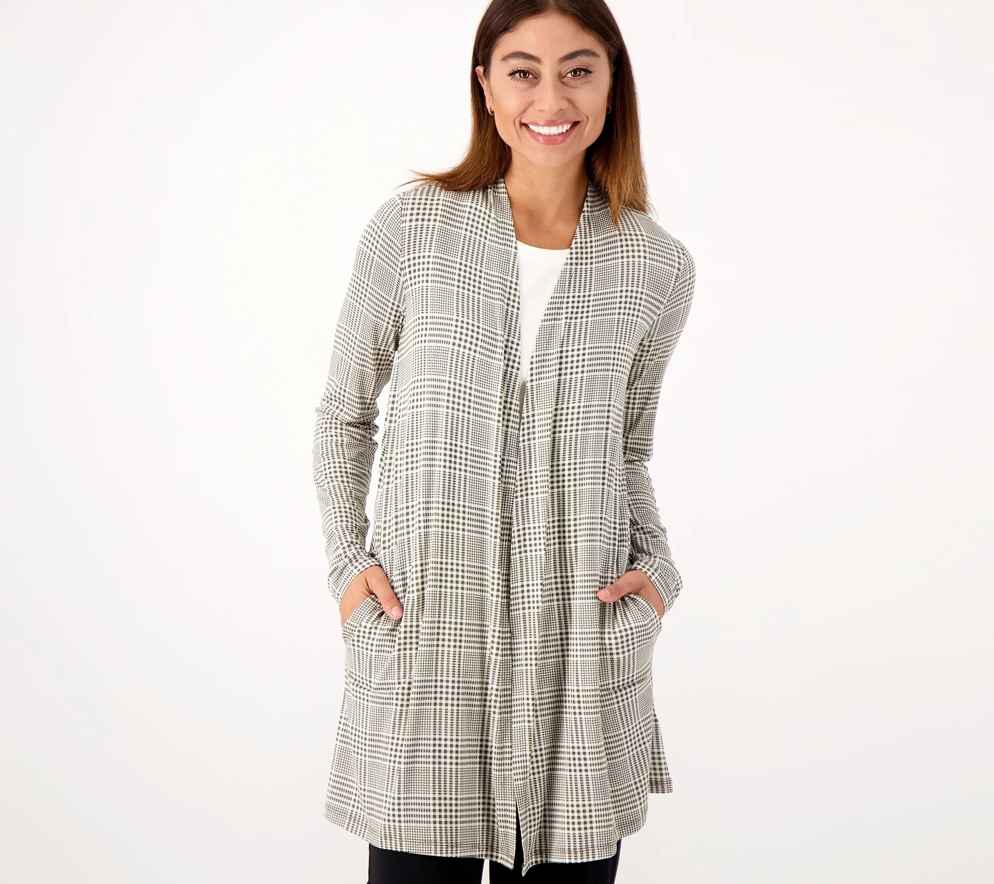 Lands End Regular Long Sleeve Jersey Knit Cardigan