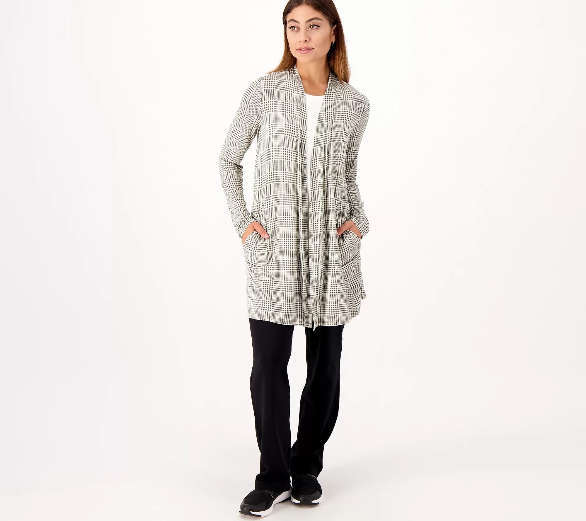 Lands End Regular Long Sleeve Jersey Knit Cardigan