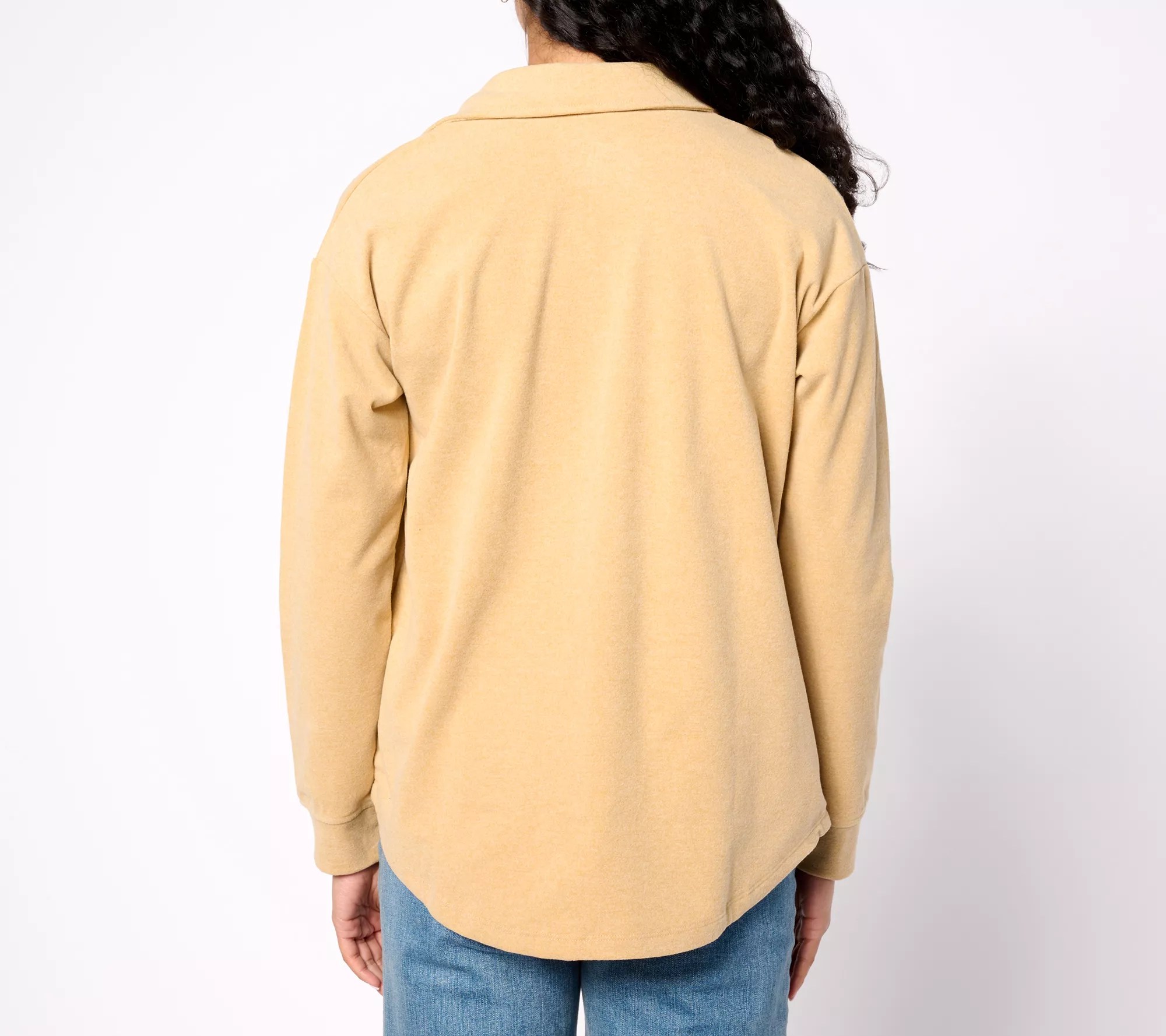 Cuddl Duds Flannel Fleece Button Down Shacket