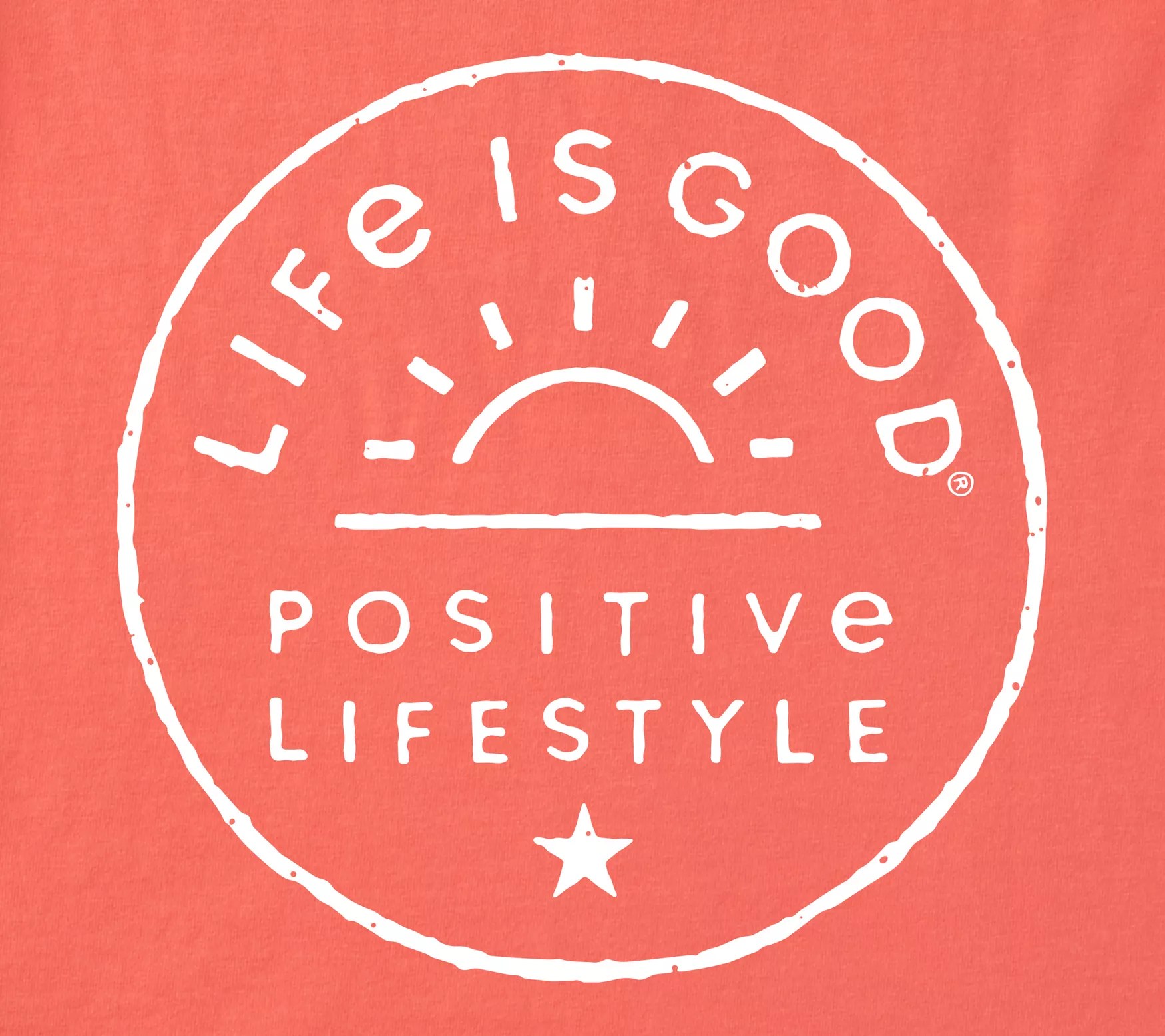 Life is Good Womens Positive Rising Sun Positive Long Sleeve