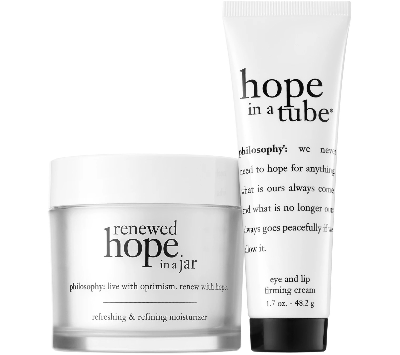 (QVC) Beauty iQ philosophy choose hope renewed hope in a jar & hope in a tube