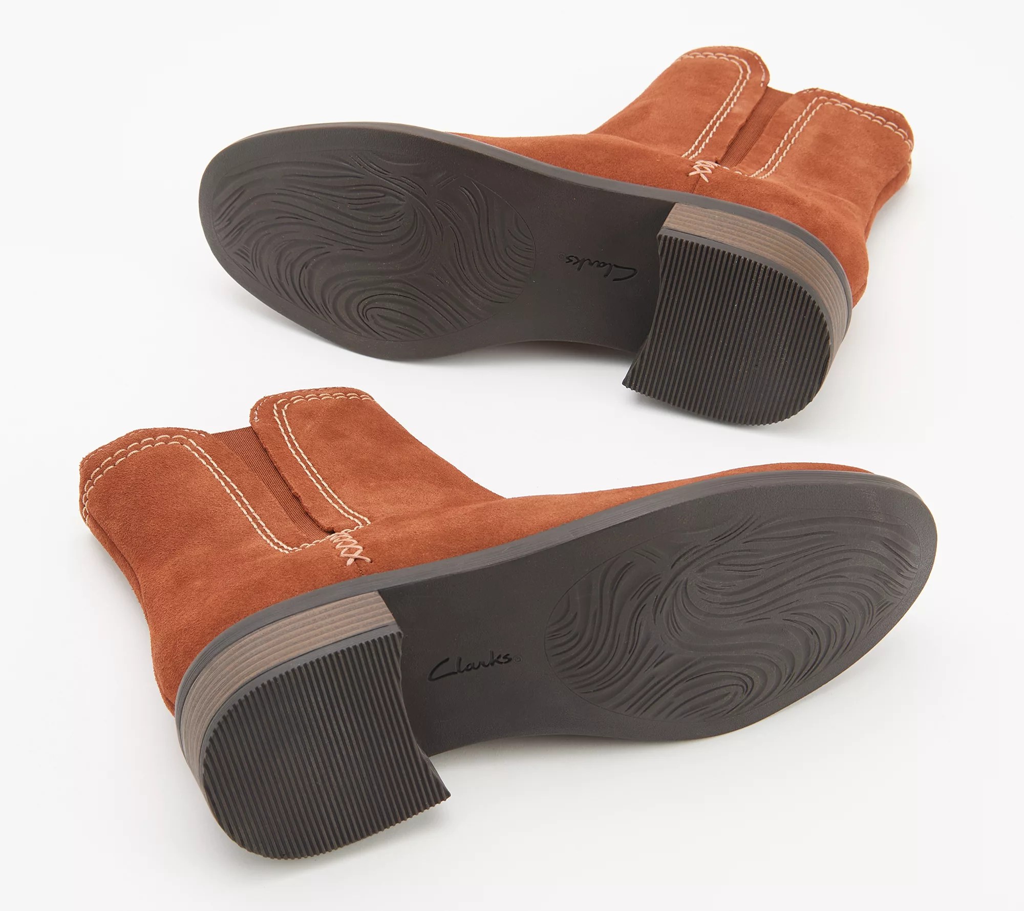 Clarks Collection Suede Ankle Boots Maye Zip