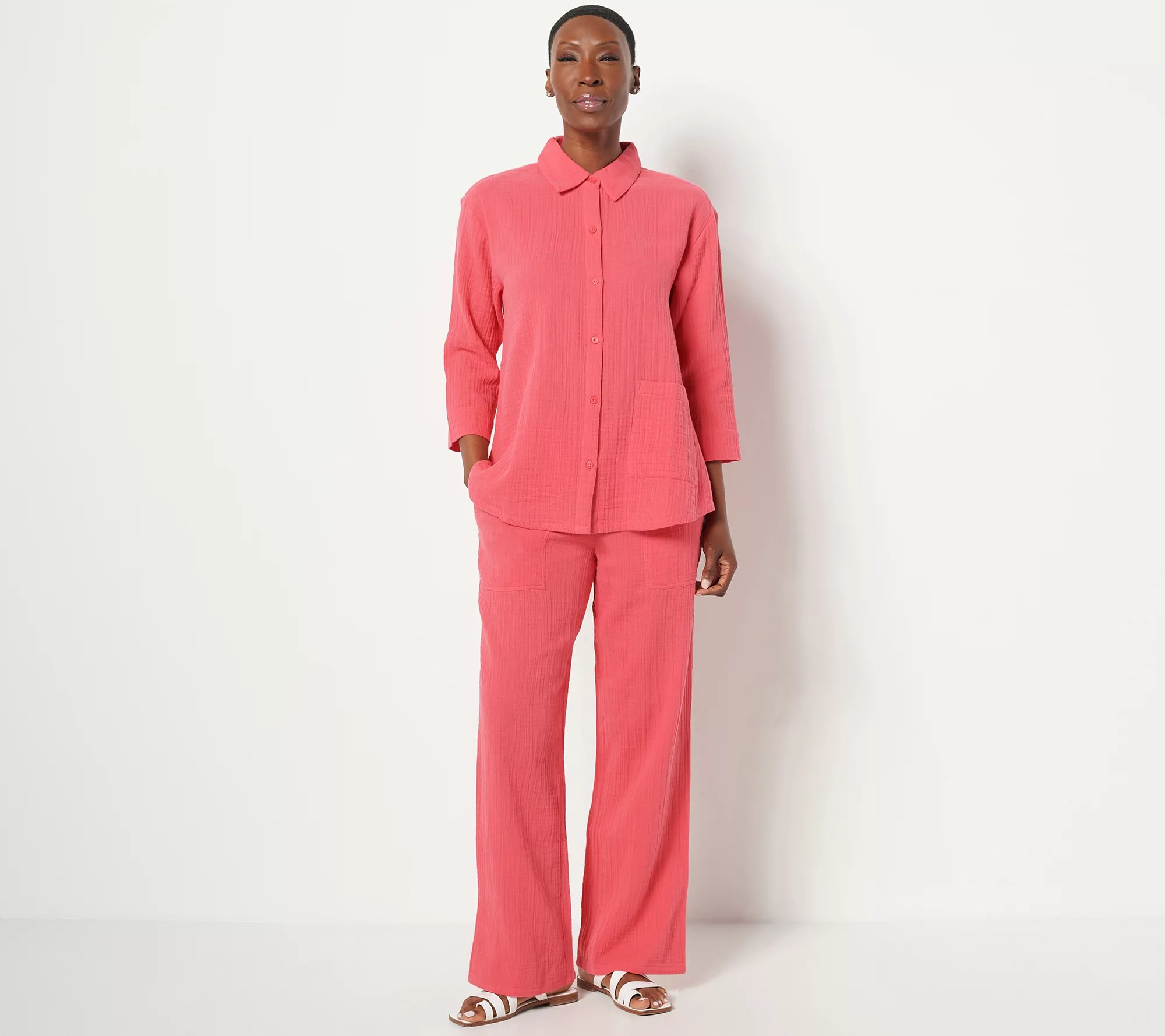 "As Is" LOGO by Lori Goldstein Beach to Street Regular Cotton Gauze