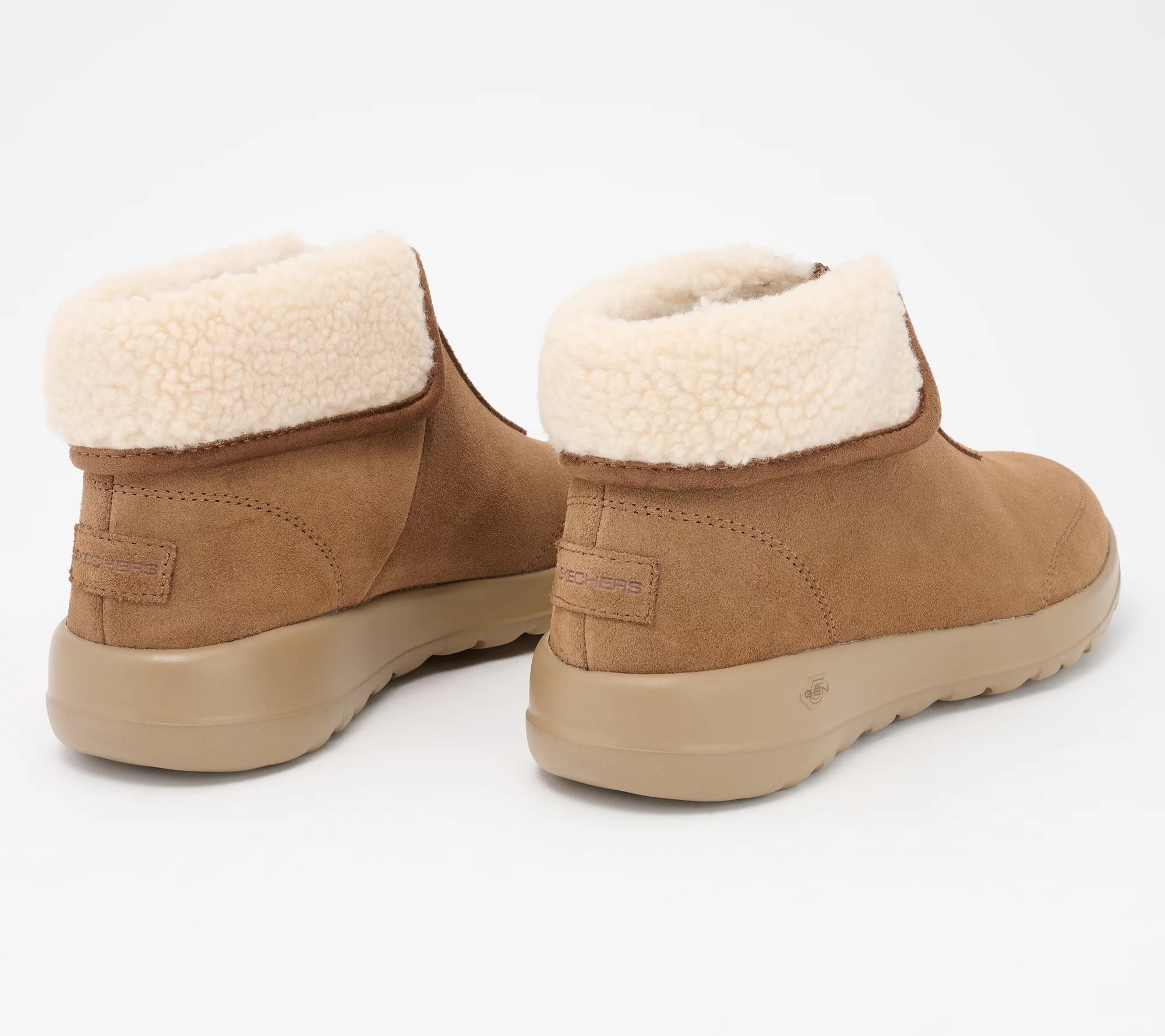 Skechers OntheGO Joy Water Repellent Suede FrontZip Ankle Boots