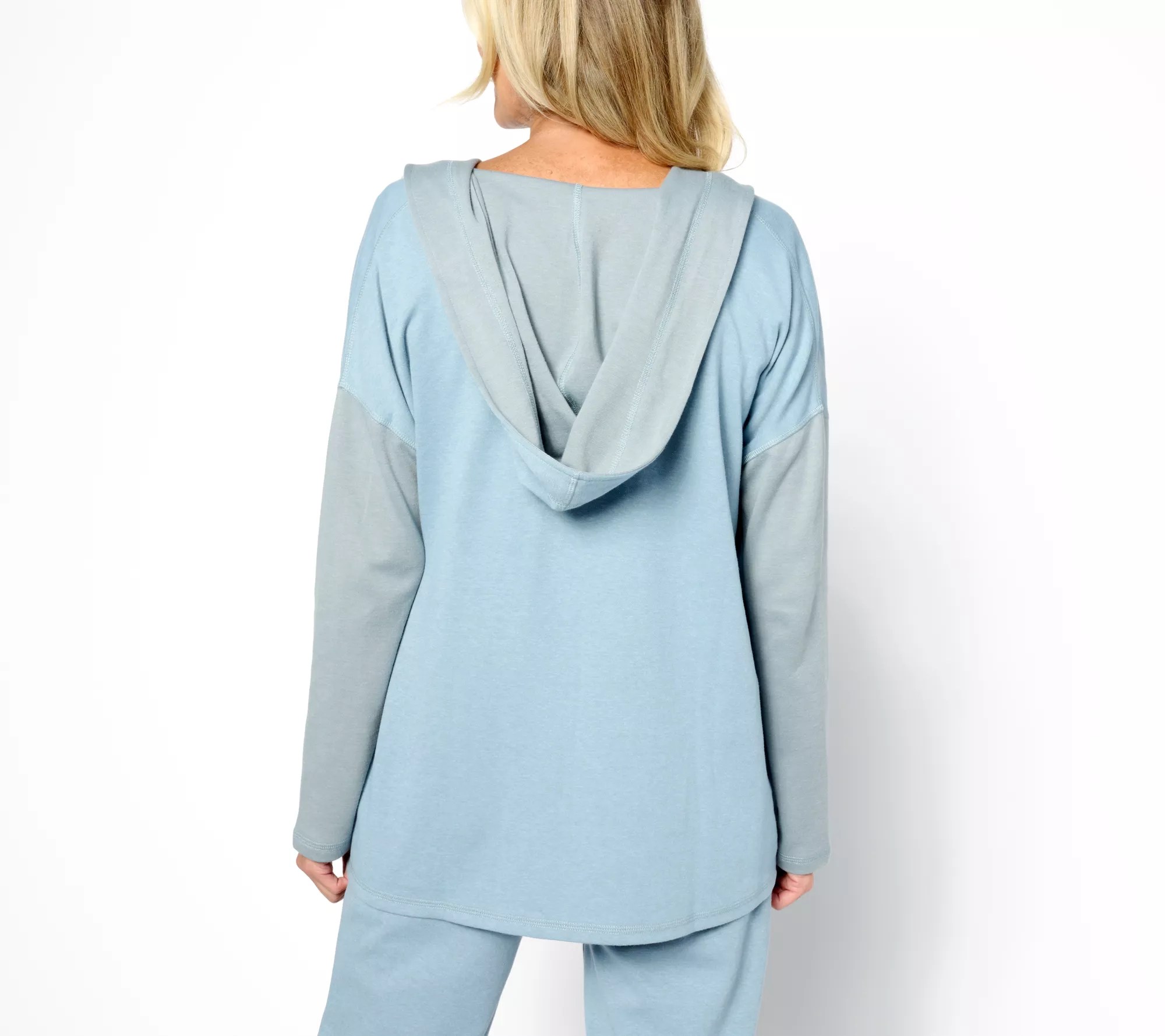 "As Is" Cuddl Duds Double Knit Hoodie Wrap