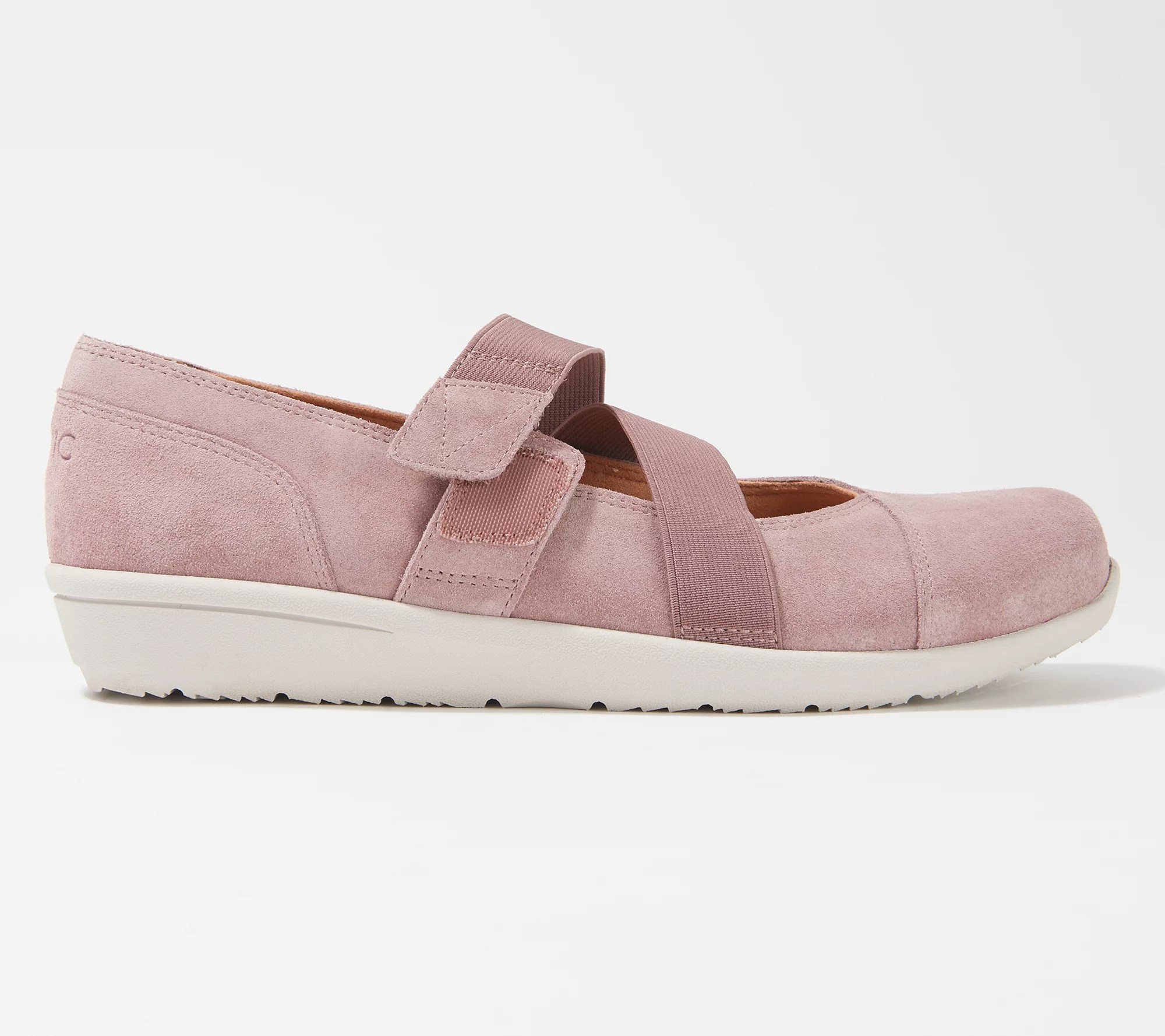 Vionic Suede Mary Jane Slipon Shoes Shelby