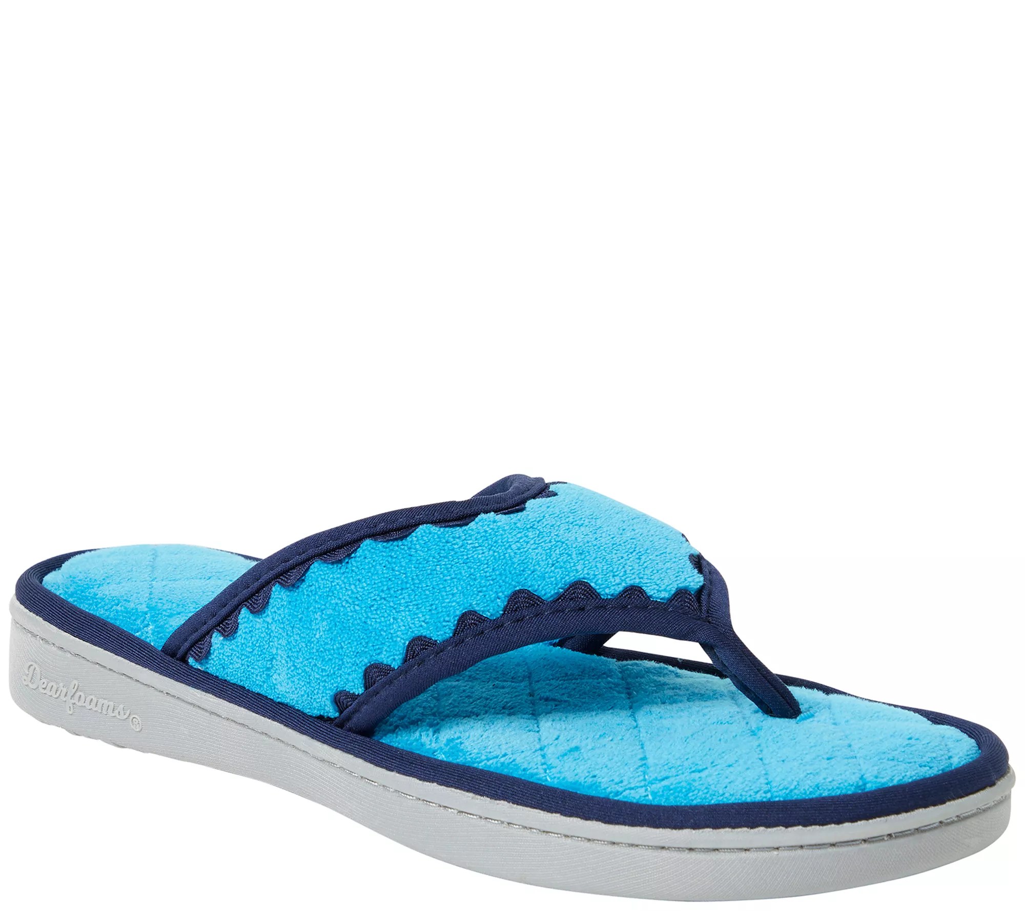 Dearfoams Women's Microfiber Terry Thong Slippers