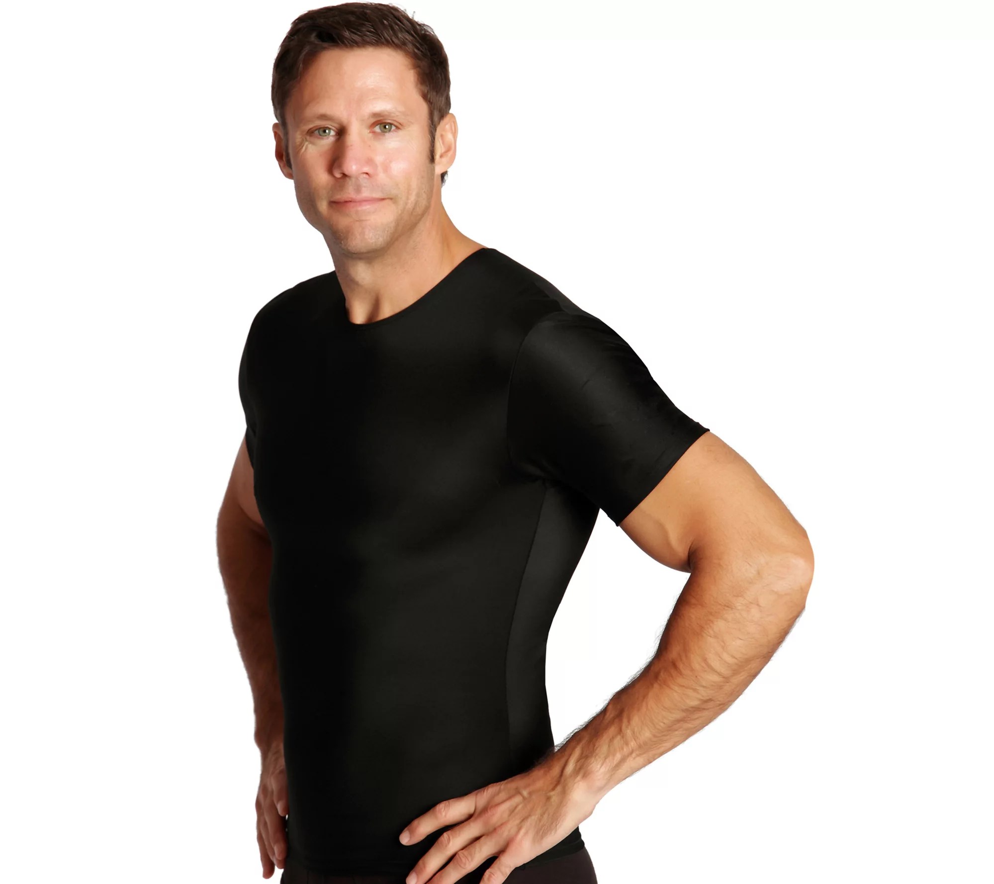 InstantFigure Men's Compression Short Sleeve Crew Neck Shirt